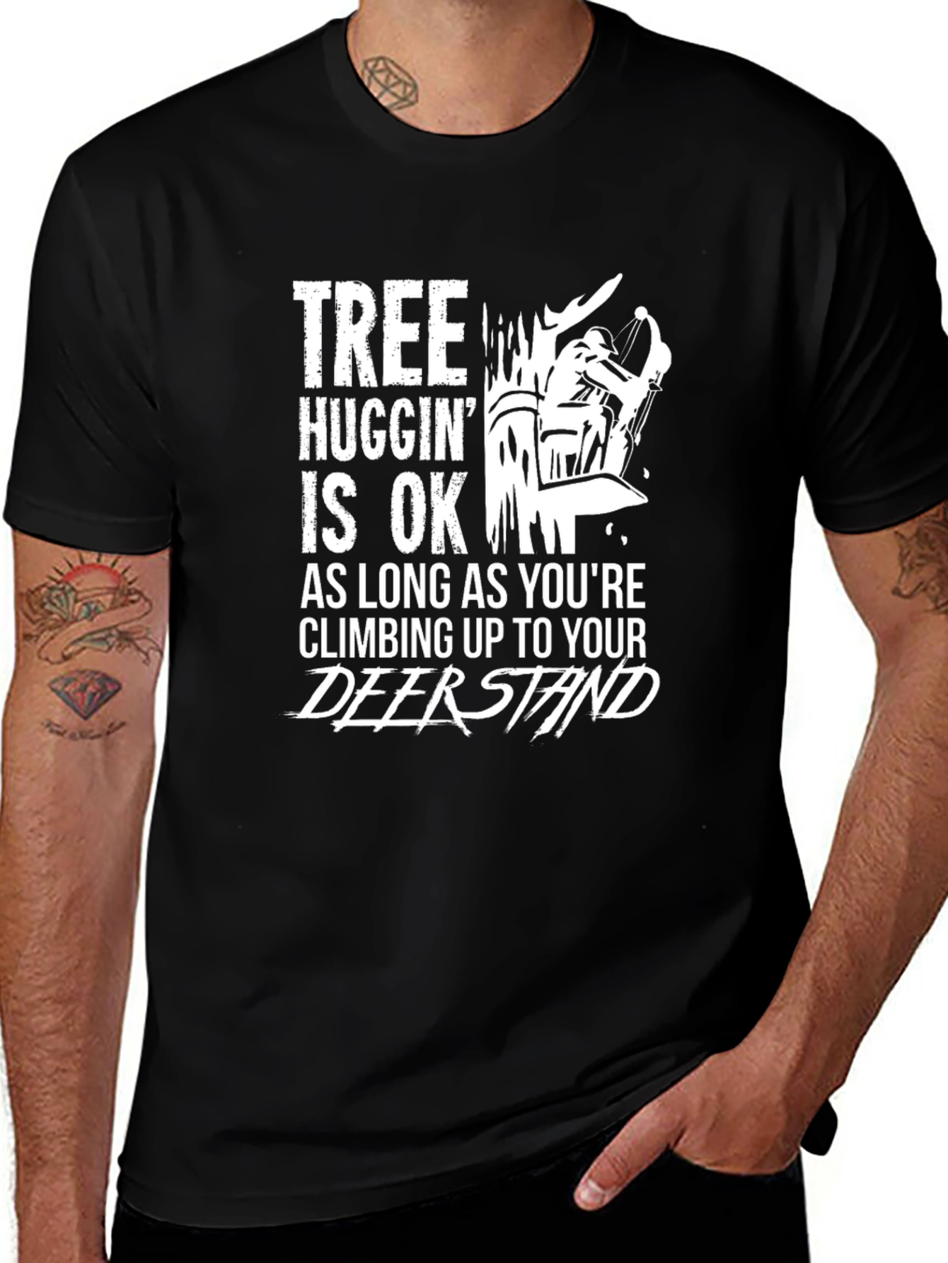 Tree Hugging Deer Stand T-Shirt