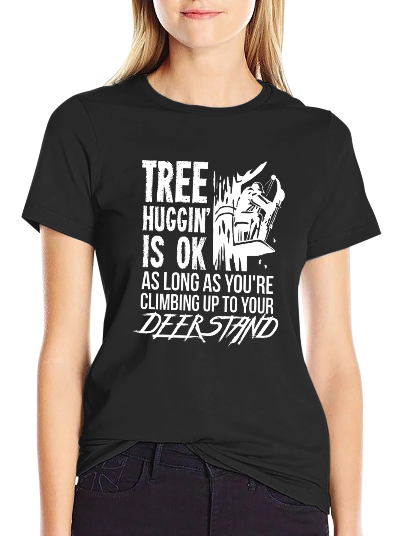 Tree Hugging Deer Stand T-Shirt