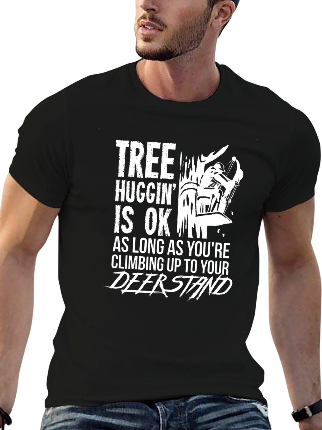 Tree Hugging Deer Stand T-Shirt