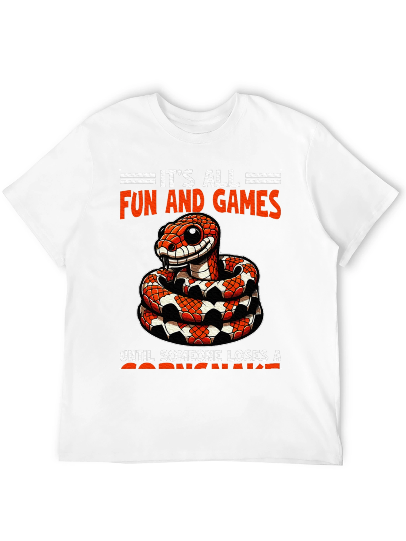 Funny Snake Graphic T-Shirt: Its All Fun and Games