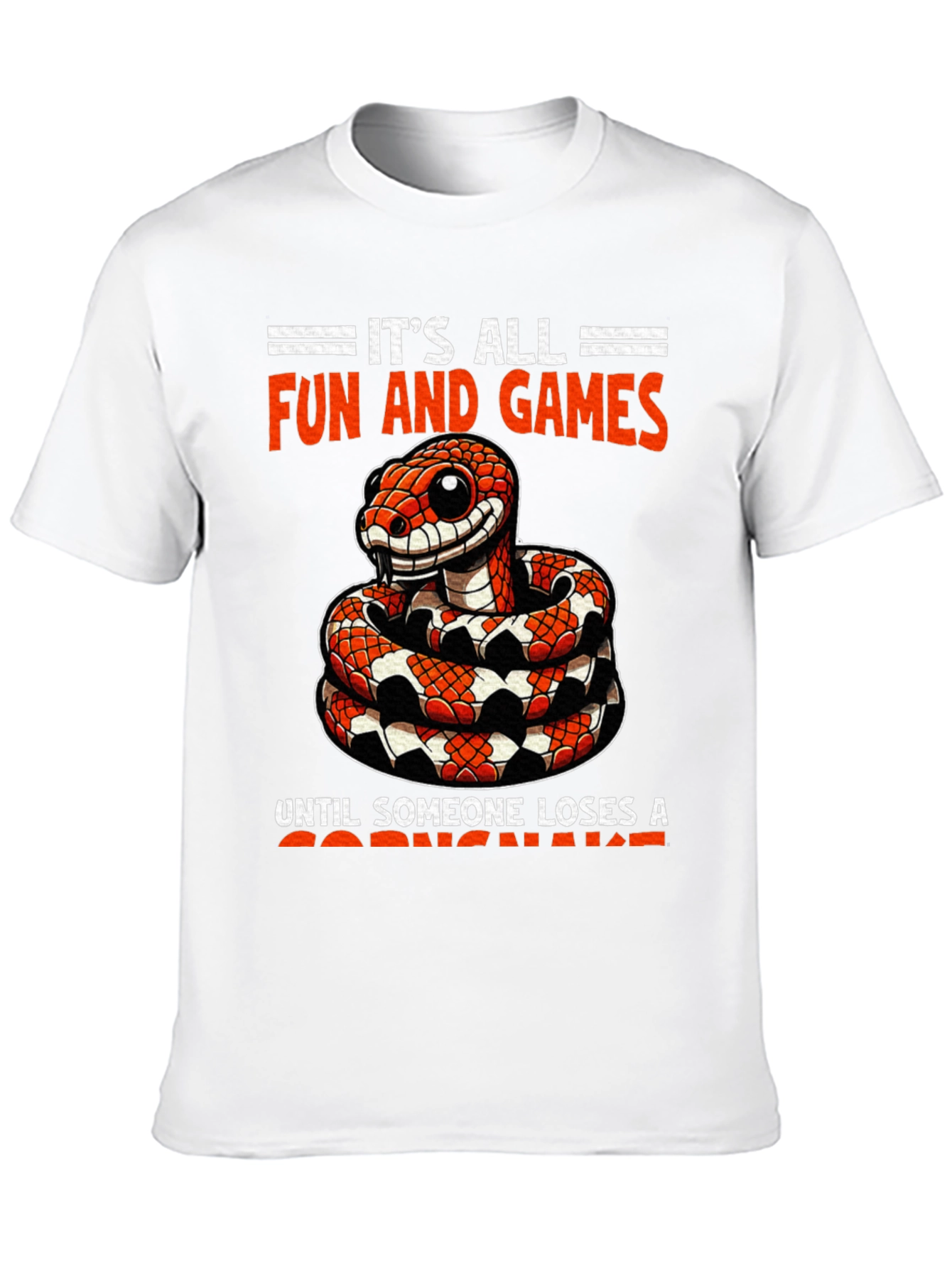 Funny Snake Graphic T-Shirt: Its All Fun and Games