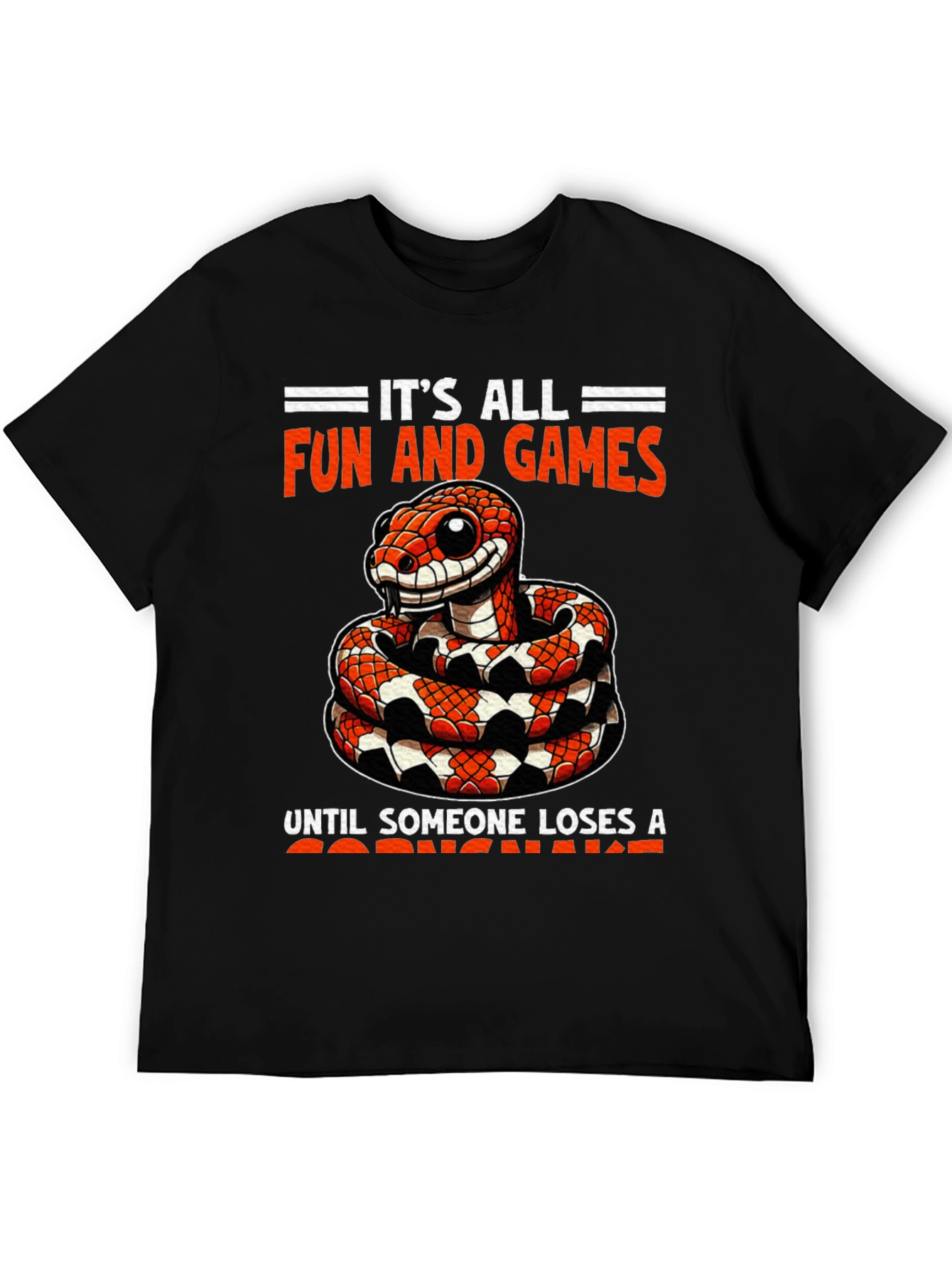 Funny Snake Graphic T-Shirt: Its All Fun and Games