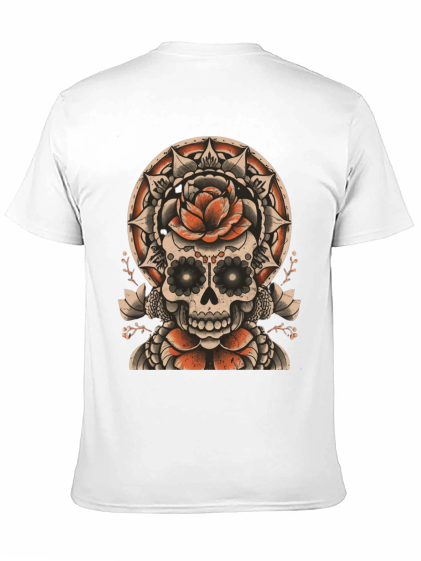 Skull & Rose Tattoo Style Graphic Tee