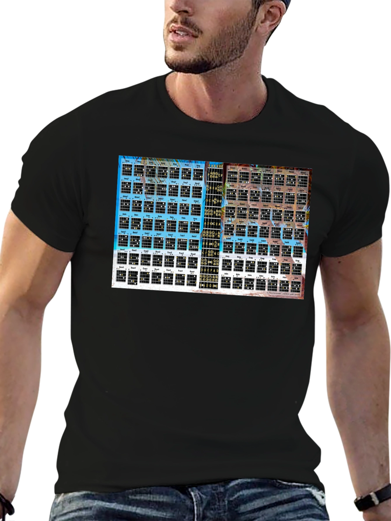 Guitar Chord Chart Graphic Tee