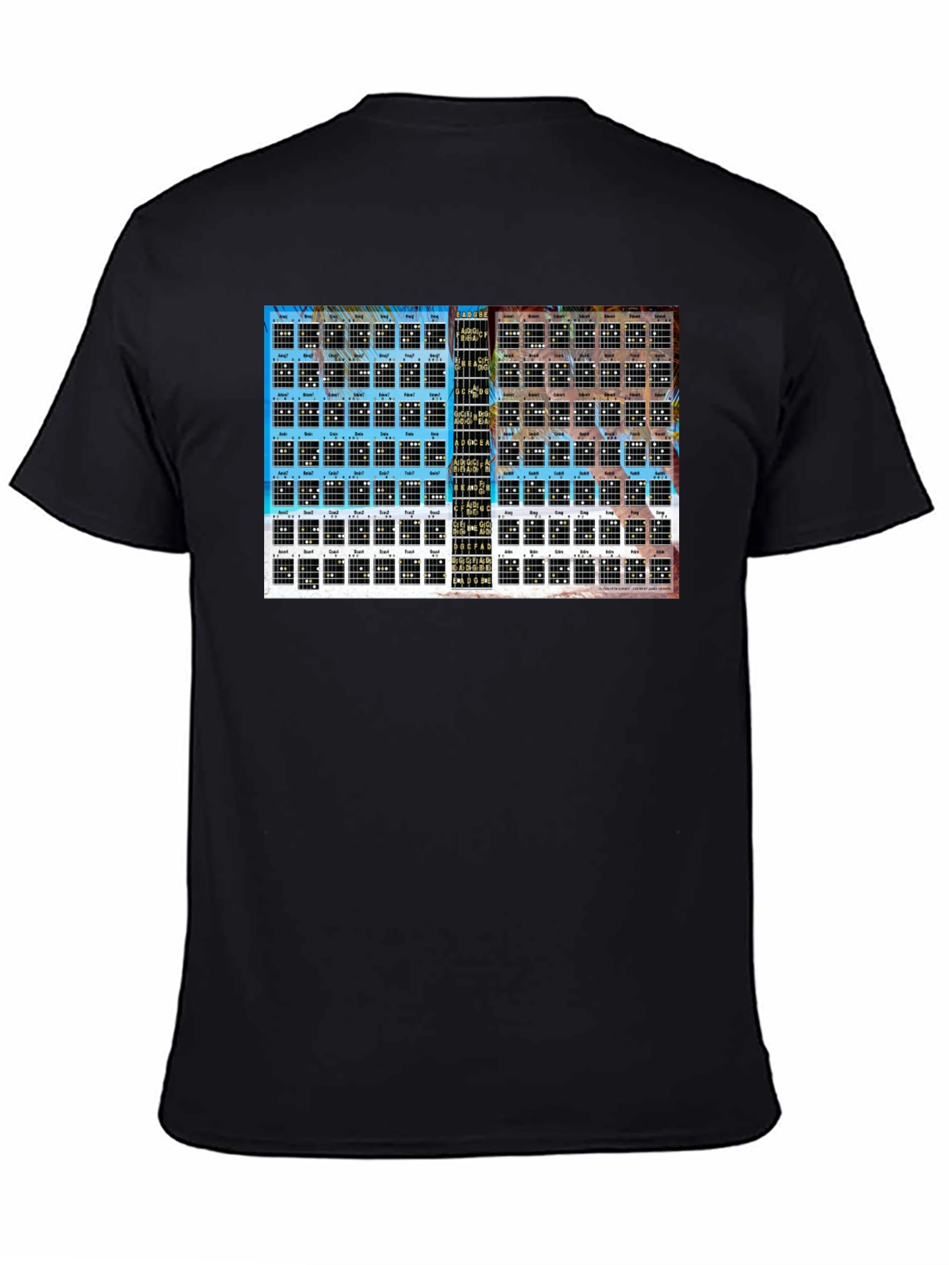 Guitar Chord Chart Graphic Tee