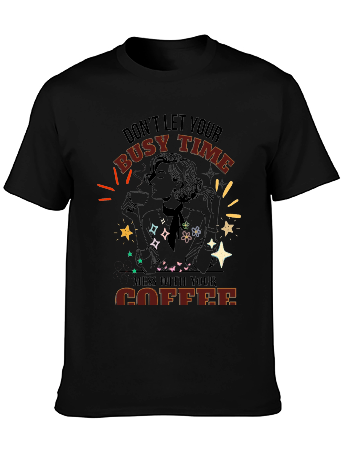 Busy Time Coffee Graphic Tee - Unisex Fit