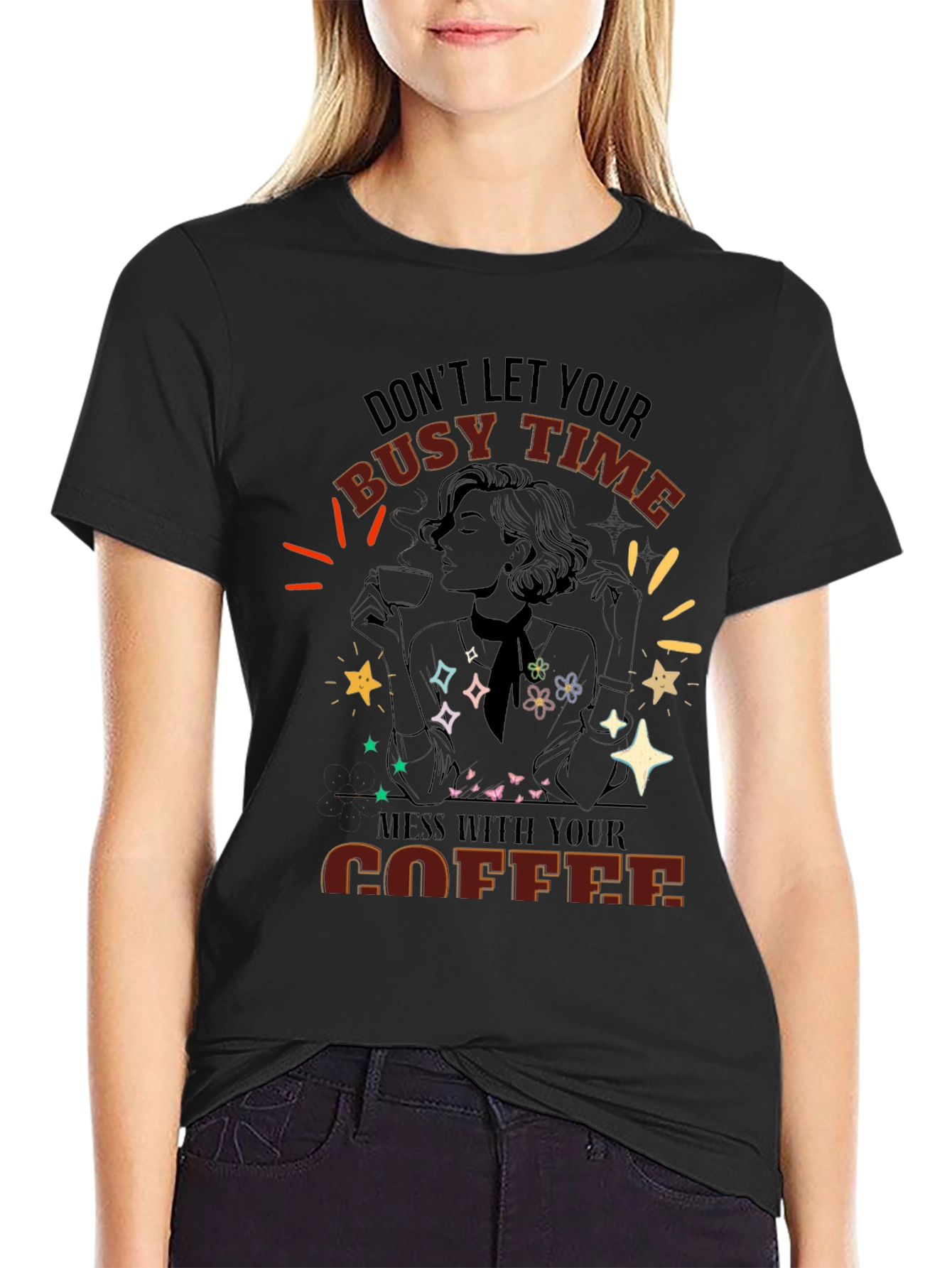 Busy Time Coffee Graphic Tee - Unisex Fit