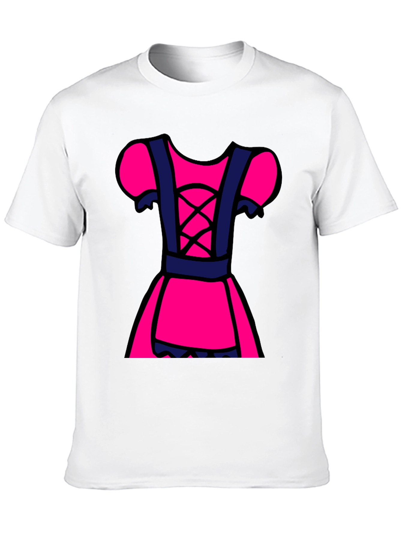 Novelty Dress Design Black T-Shirt