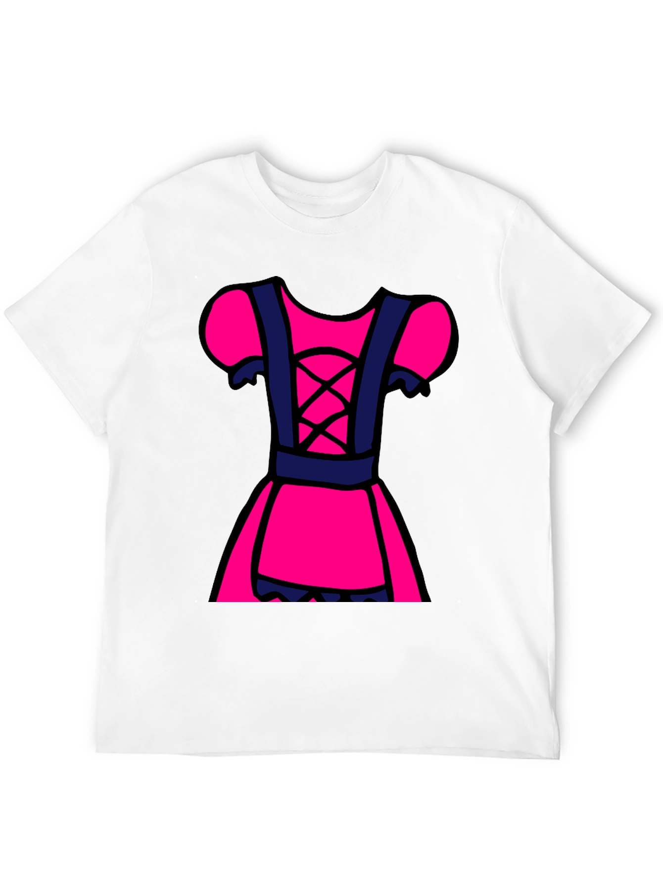 Novelty Dress Design Black T-Shirt