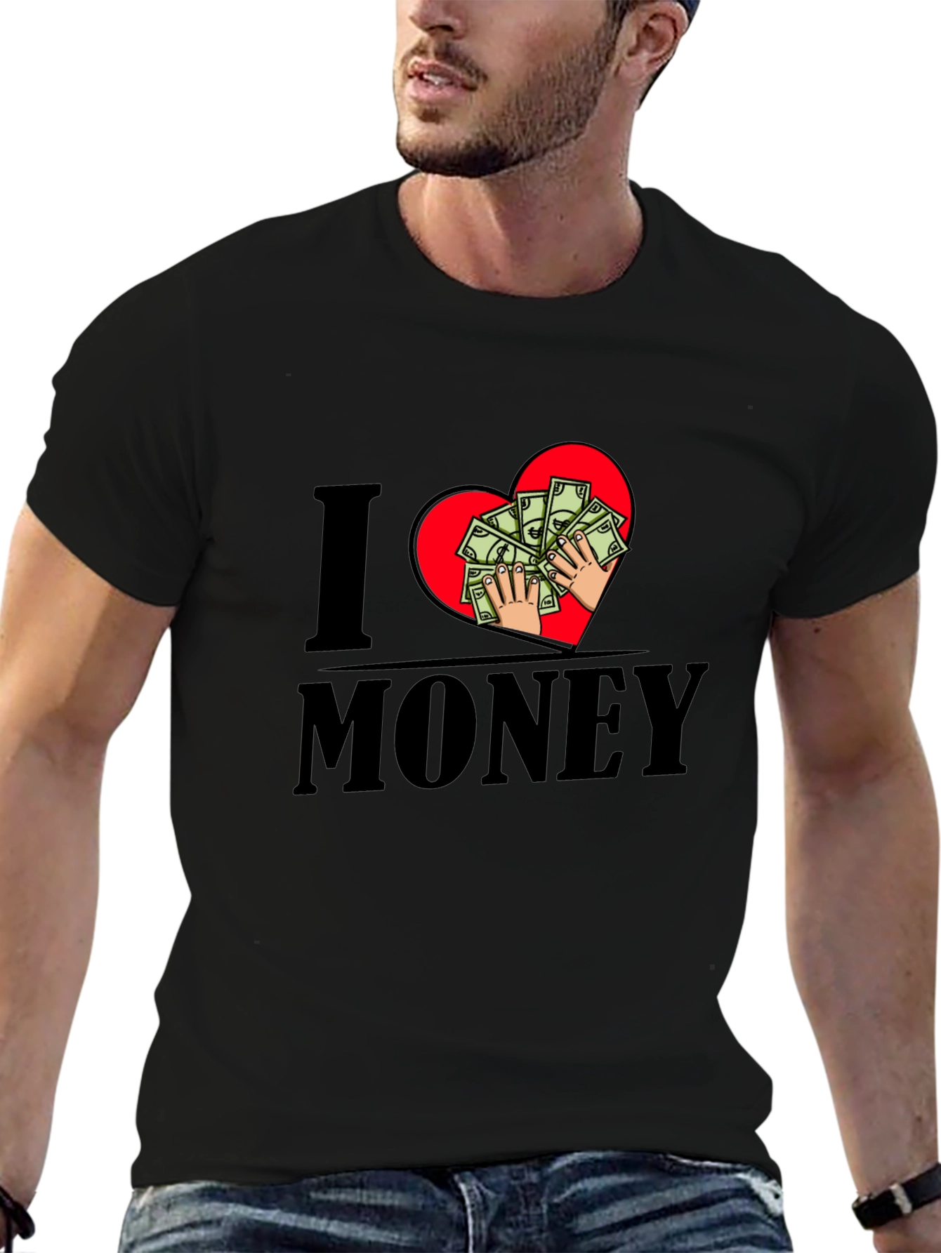 I Heart Money T-Shirt - Graphic Print Tee