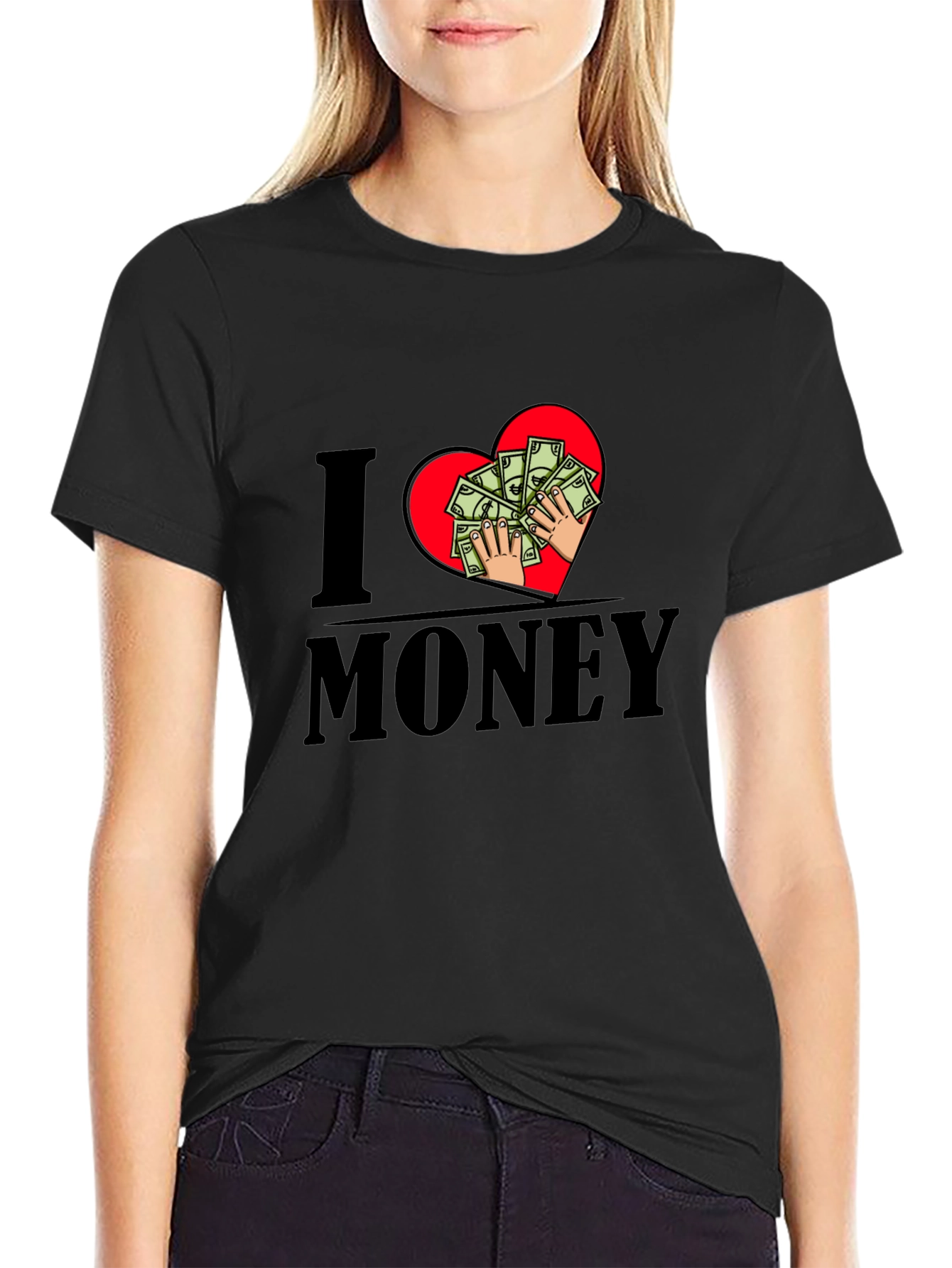 I Heart Money T-Shirt - Graphic Print Tee