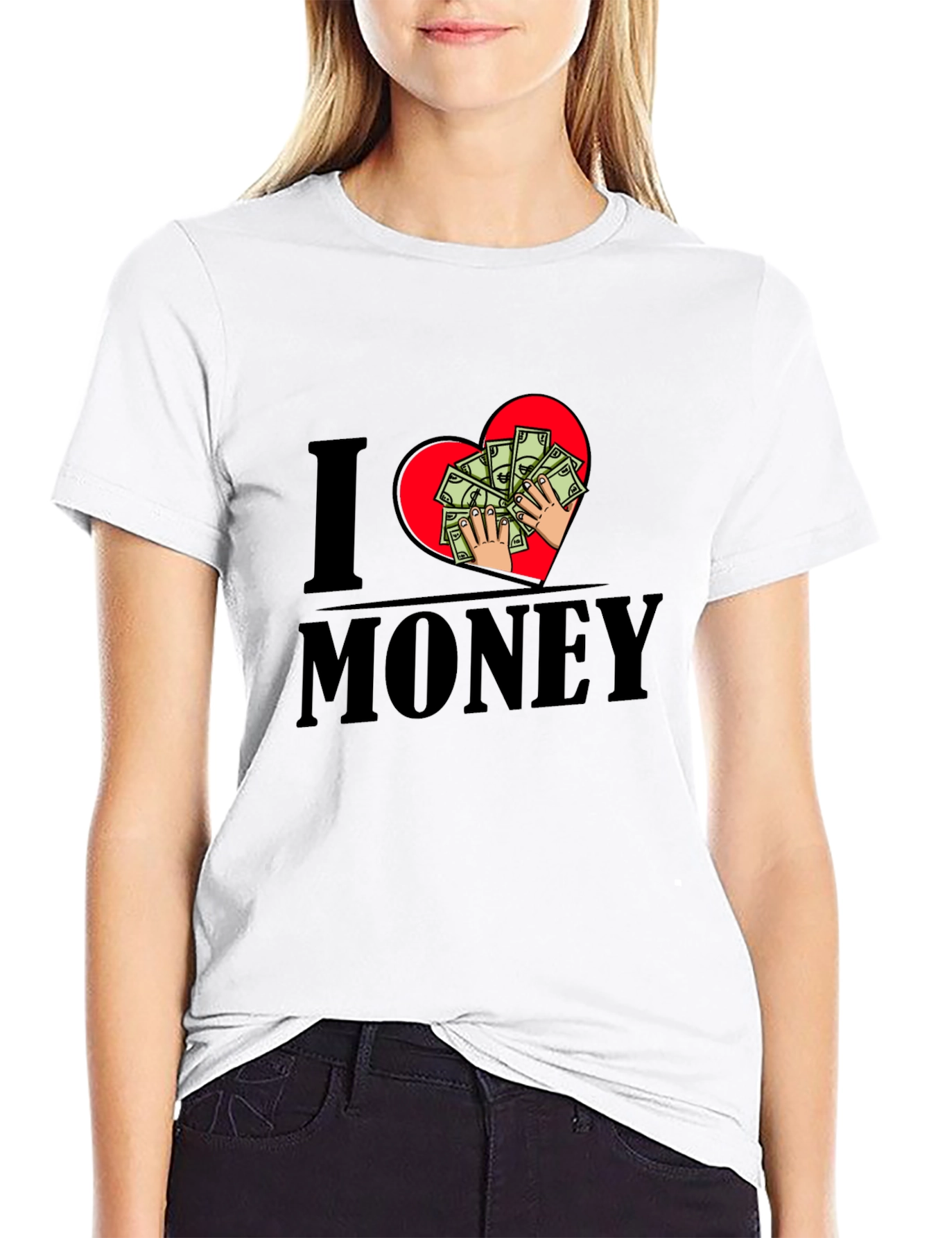 I Heart Money T-Shirt - Graphic Print Tee