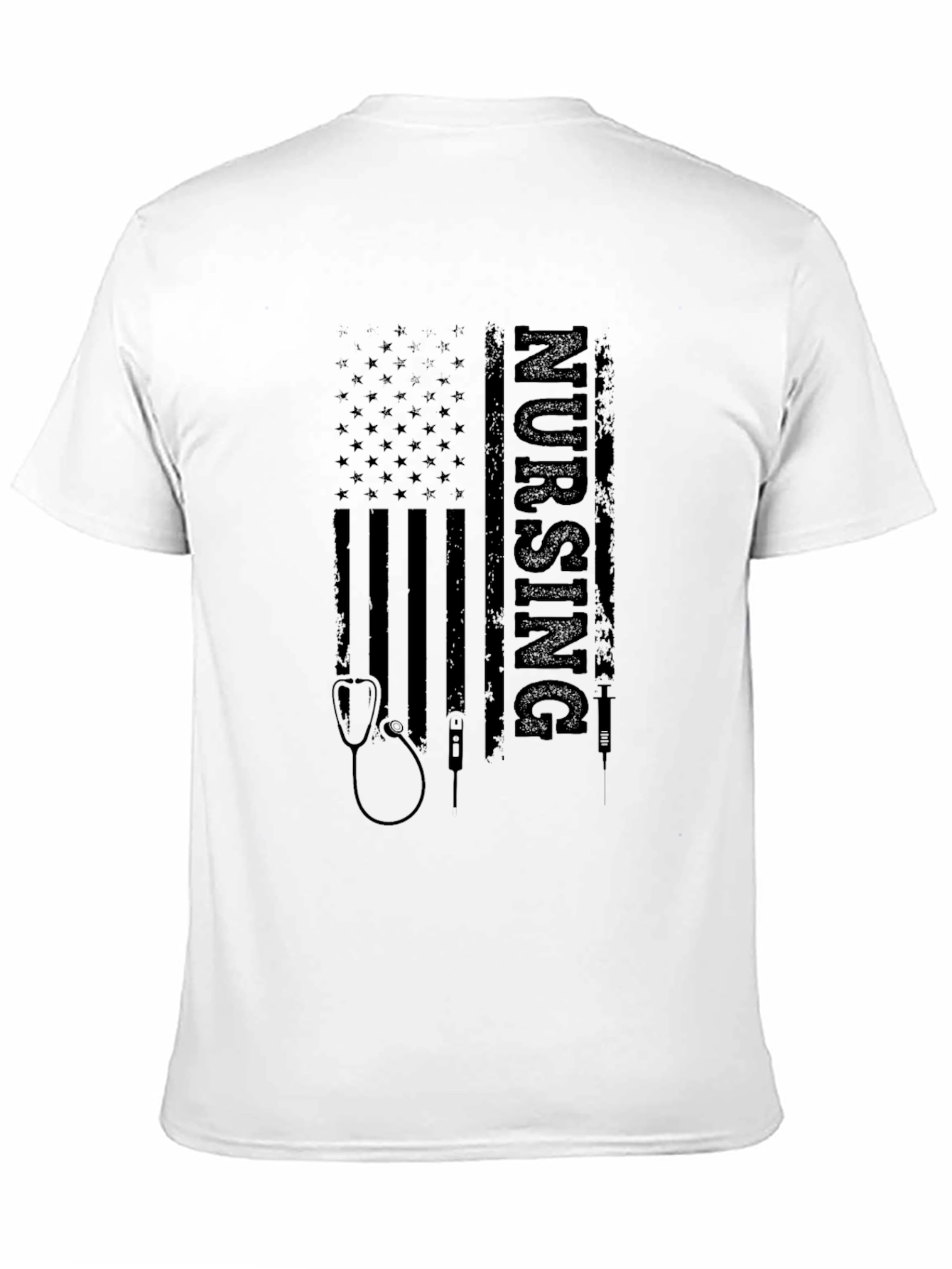 Nursing American Flag Graphic Tee