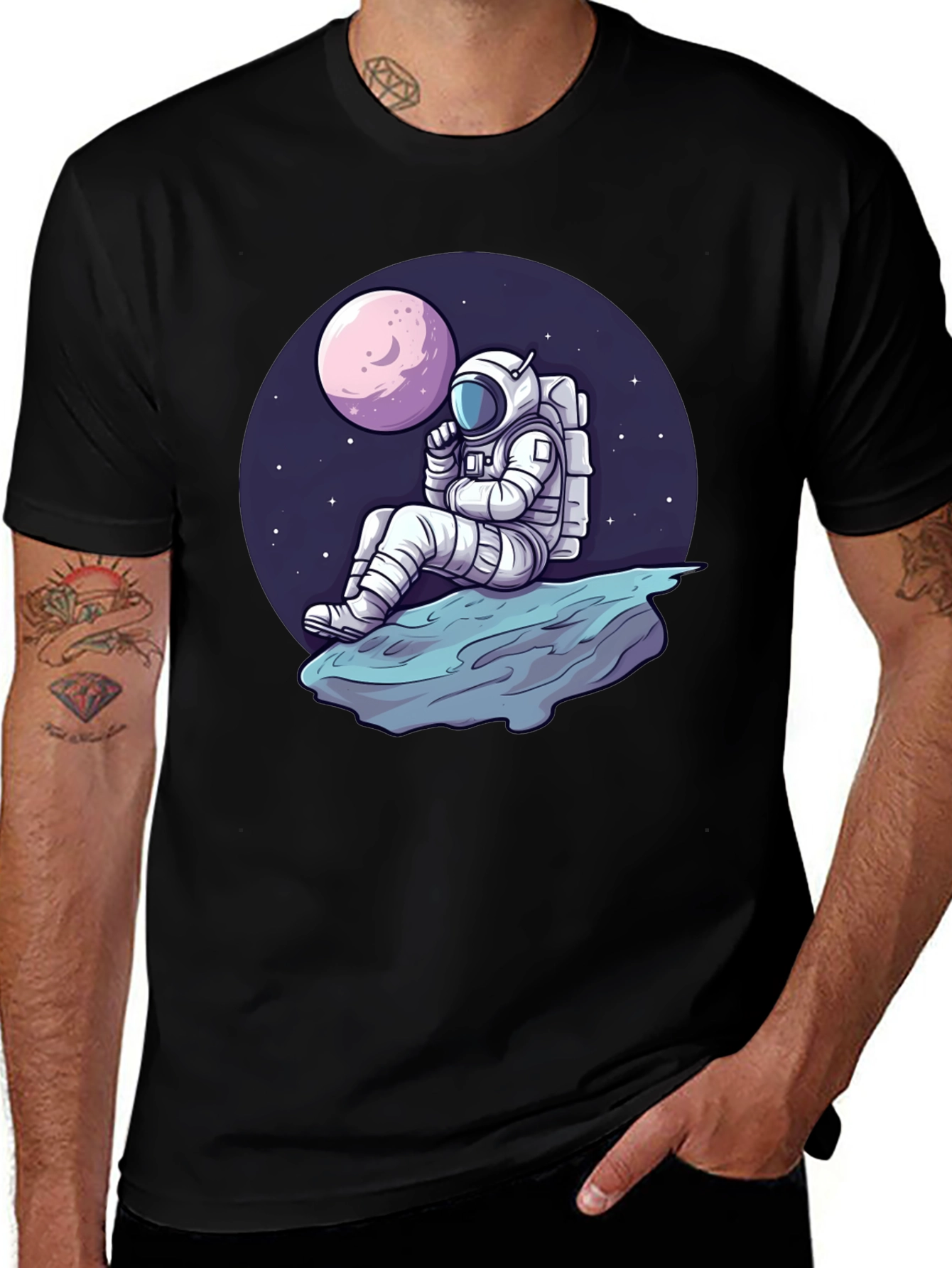 Astronaut on Moon T-Shirt - Space Adventure Tee