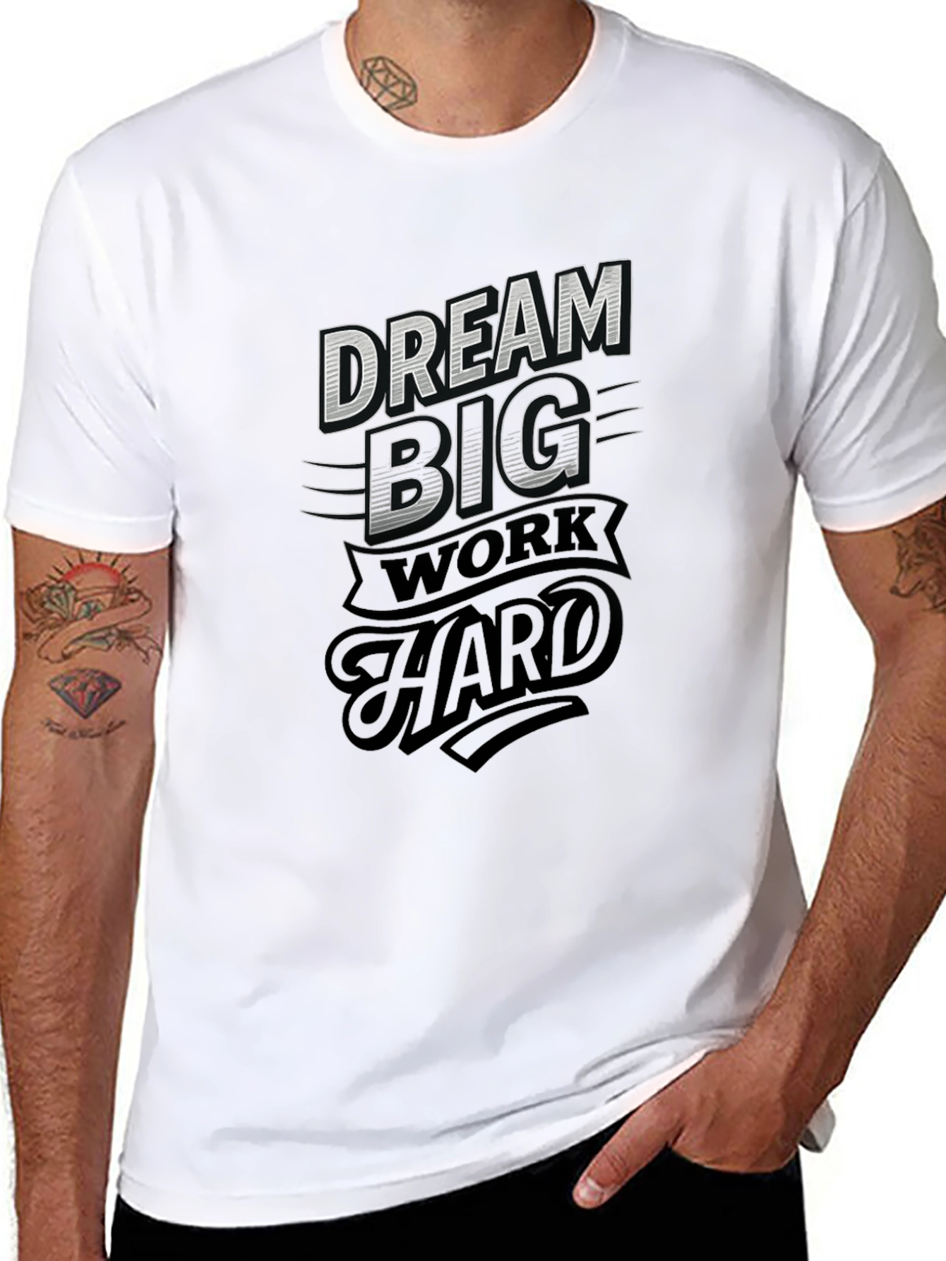Dream Big Work Hard Graphic T-Shirt