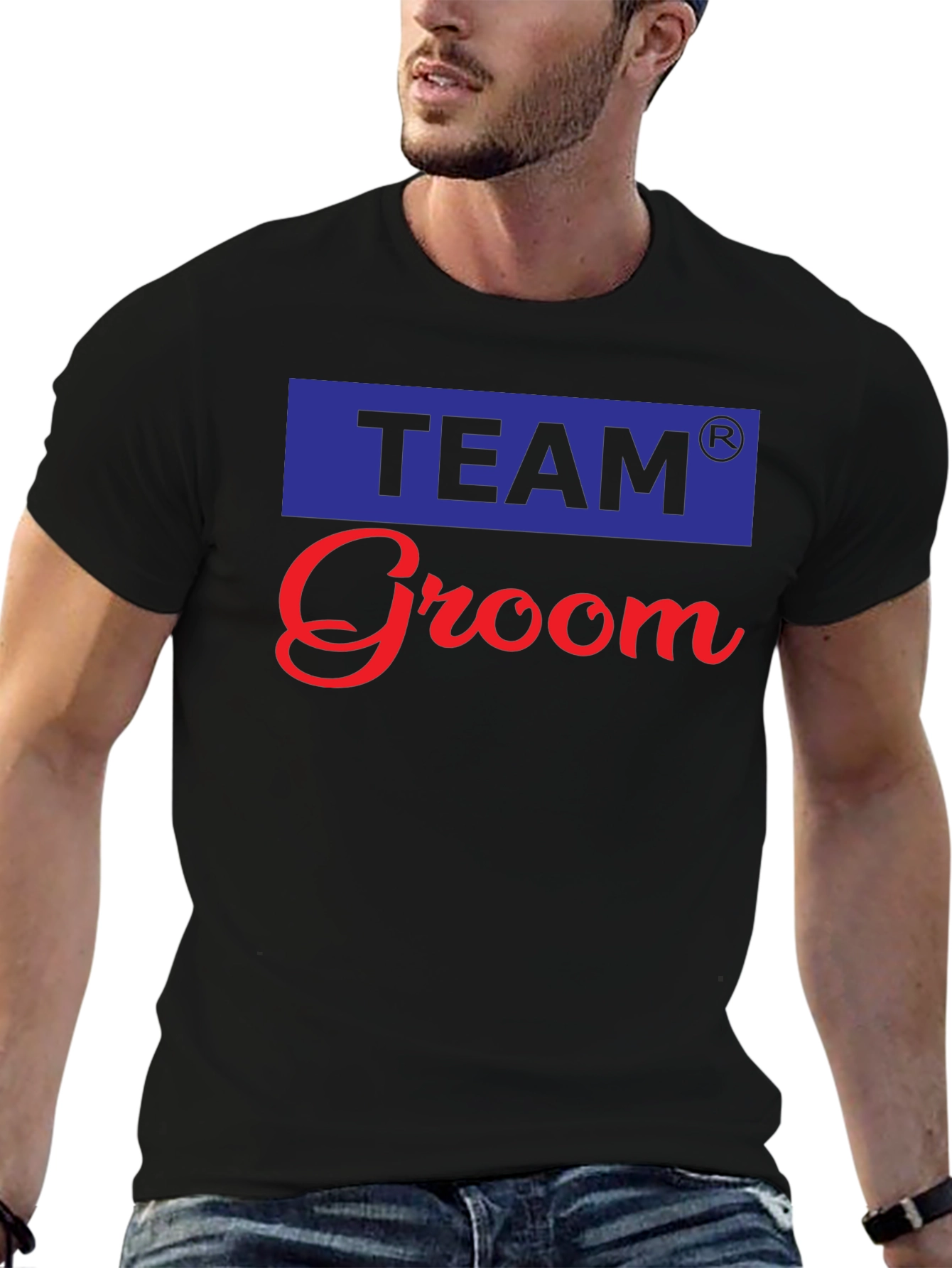Team Groom Crewneck T-Shirt - Bachelor Party