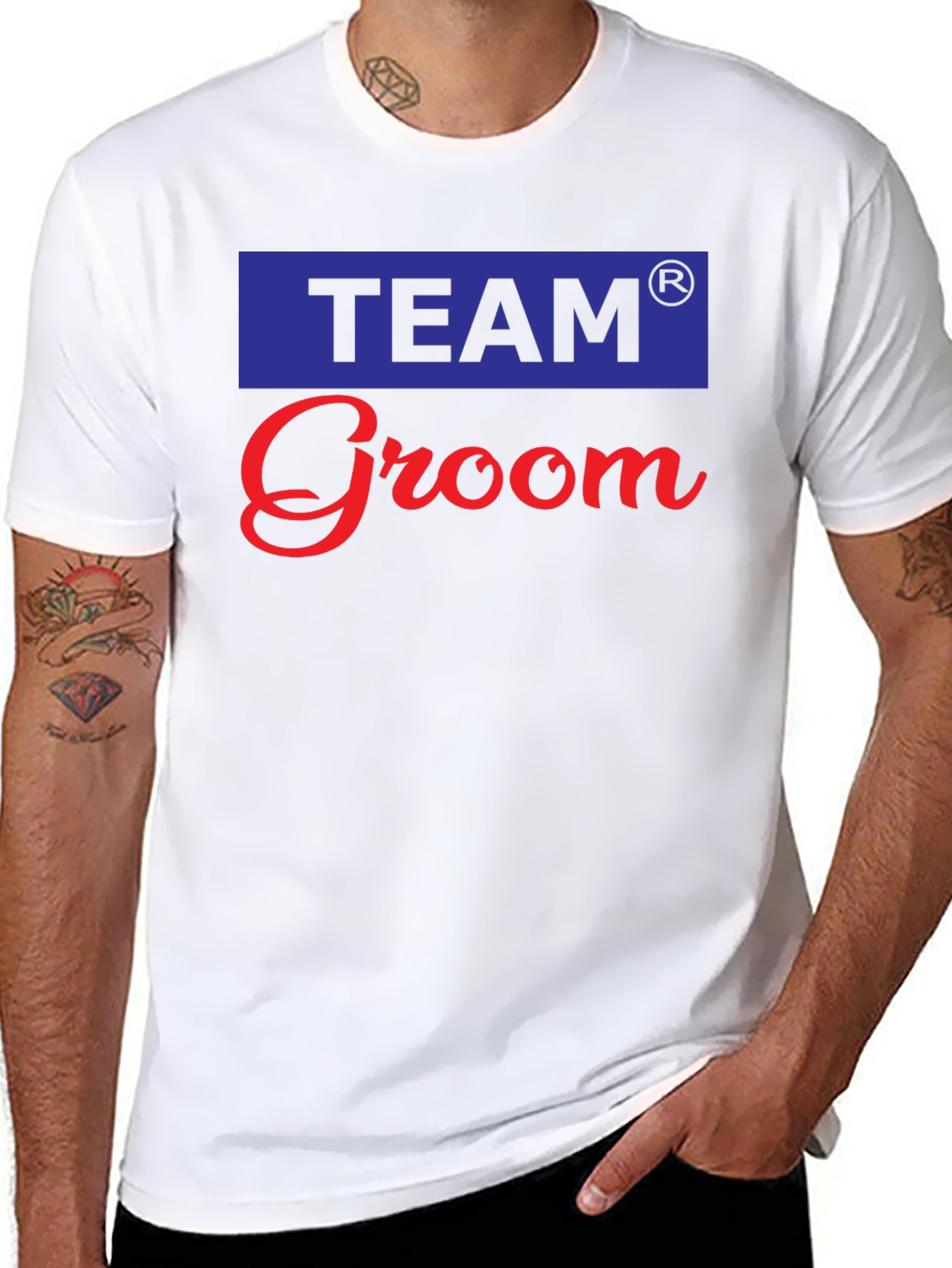 Team Groom Crewneck T-Shirt - Bachelor Party