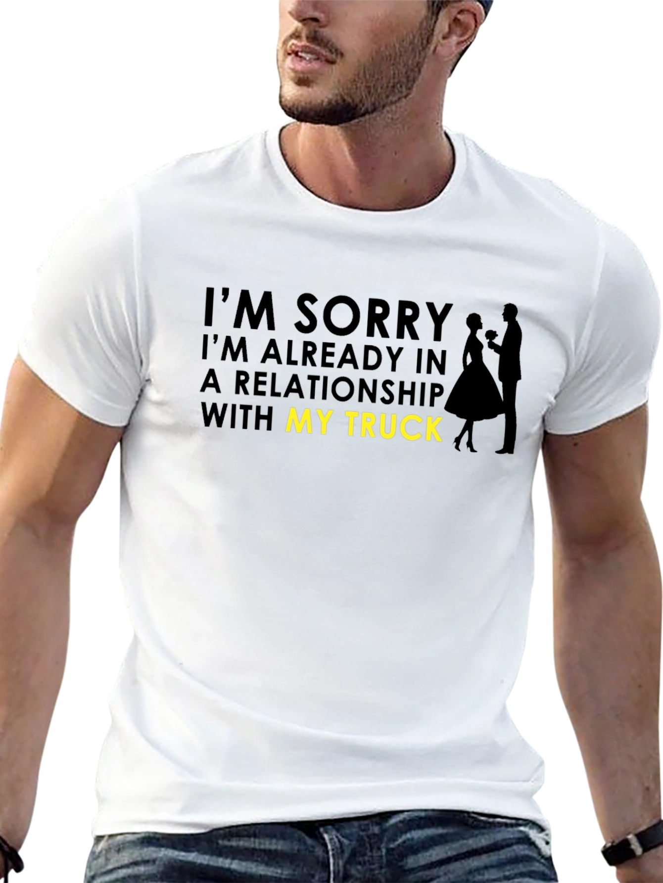 Truck Relationship Graphic Tee - Novelty Shirt
