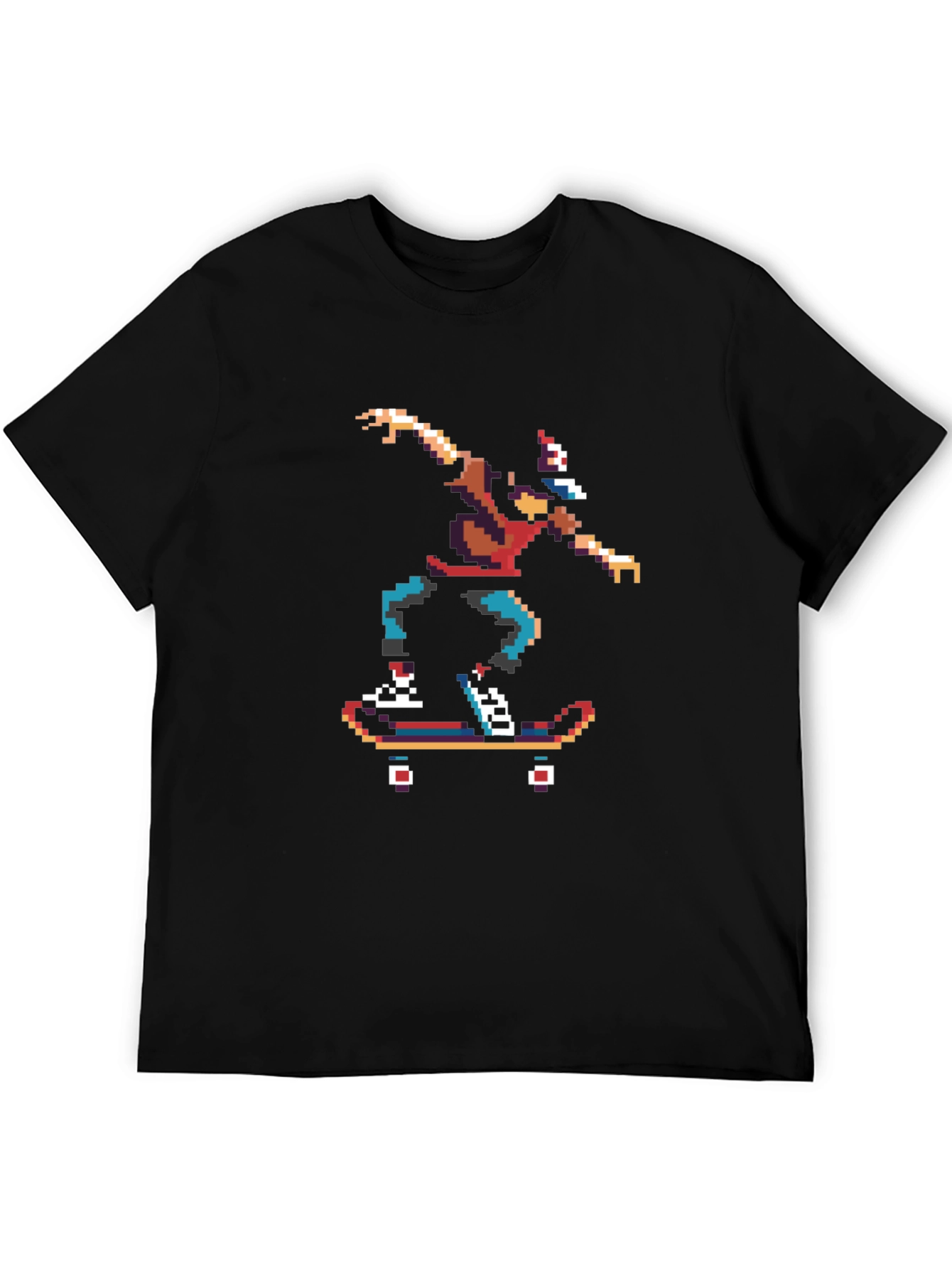 Pixel Skater Graphic Tee - Retro Style