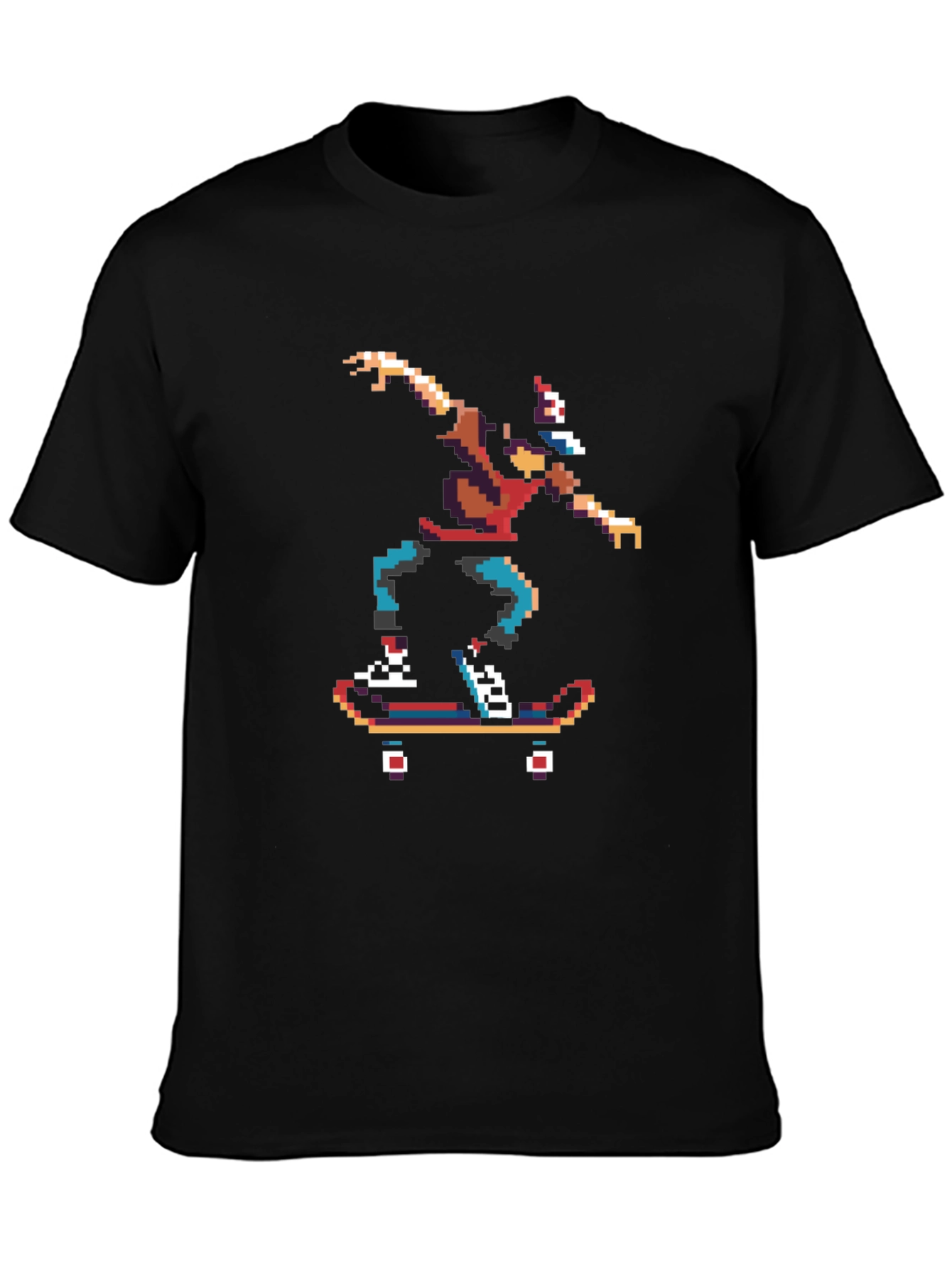 Pixel Skater Graphic Tee - Retro Style