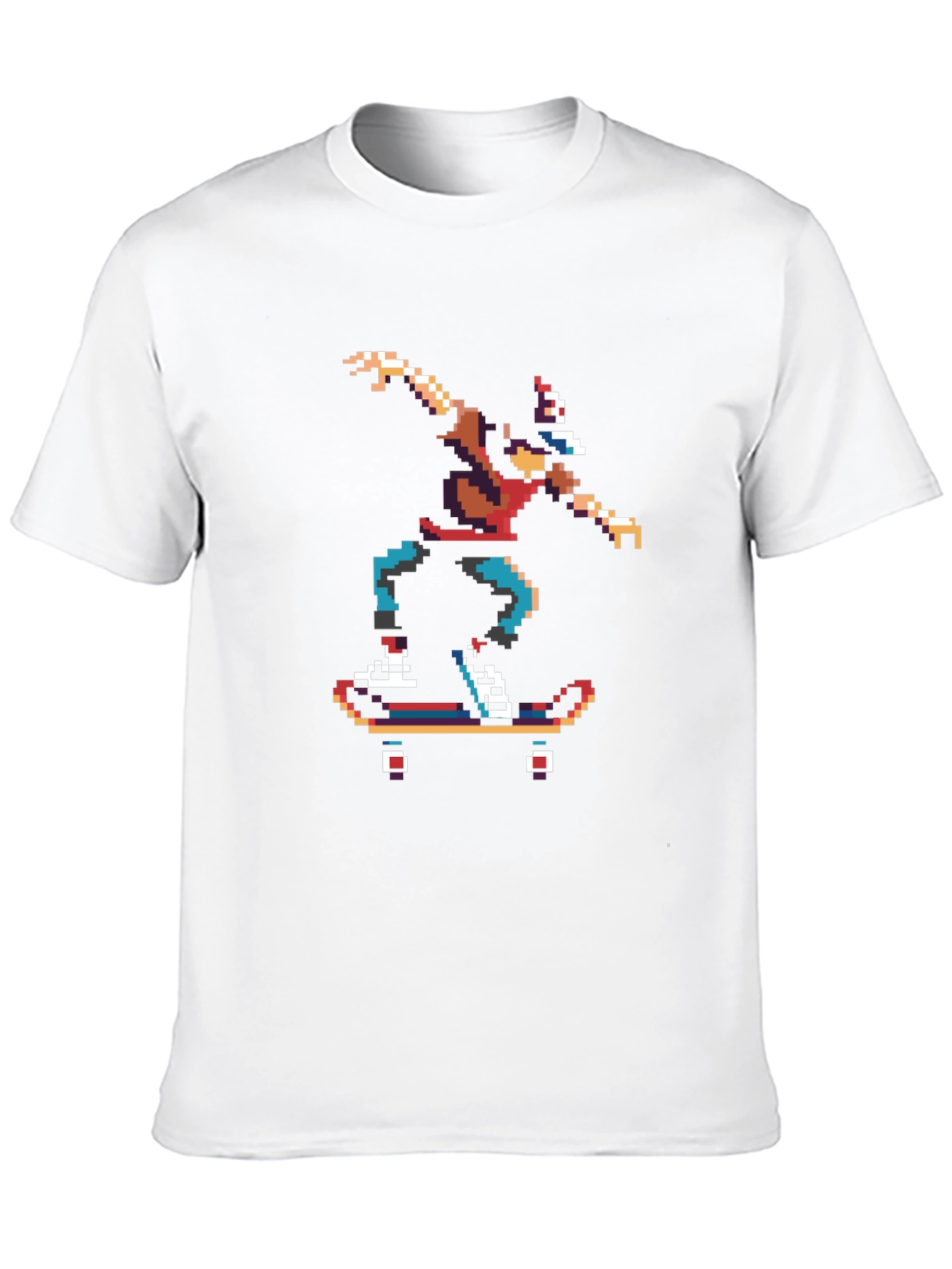 Pixel Skater Graphic Tee - Retro Style