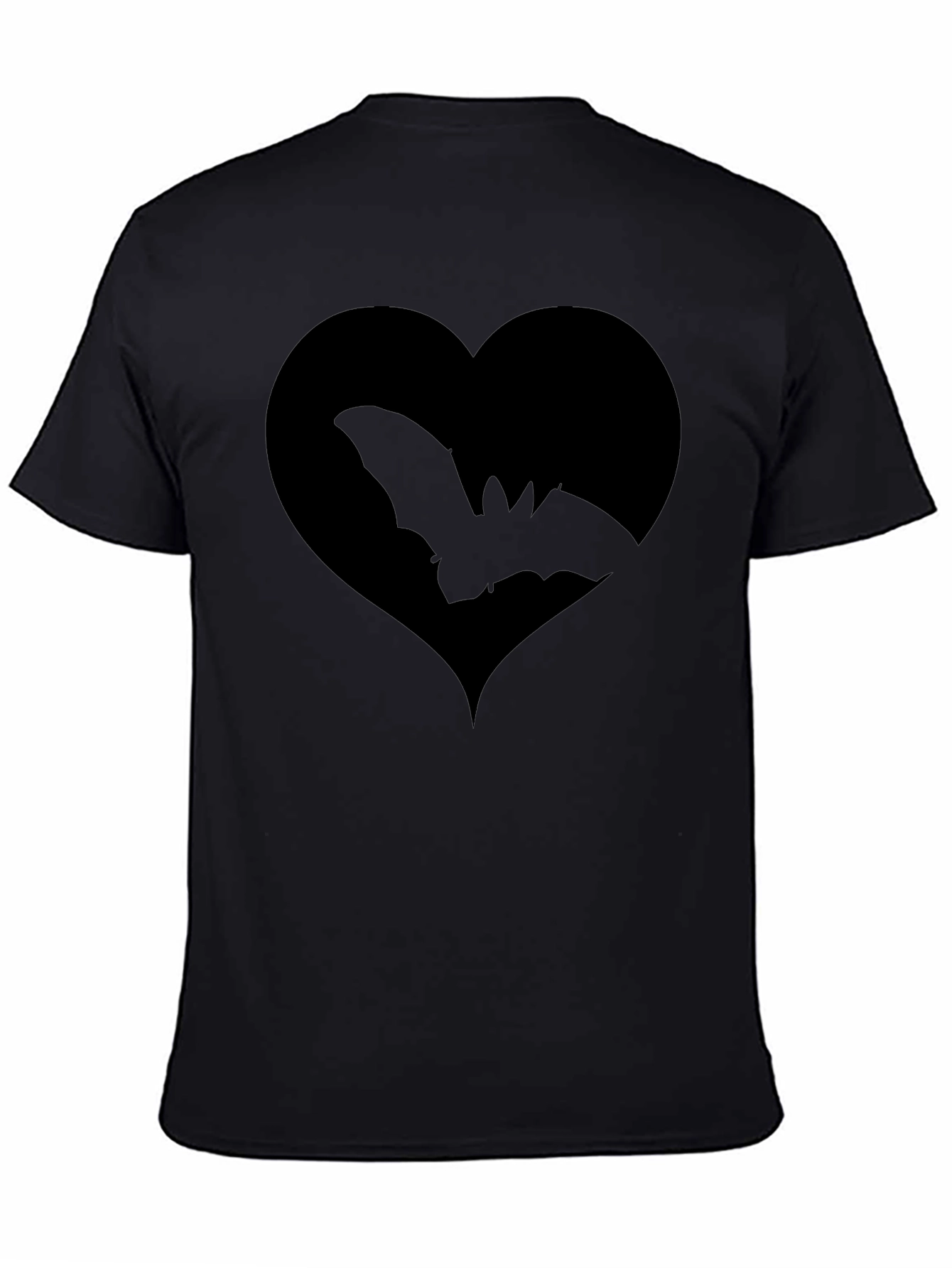 Bat Heart Graphic Tee - Mens Black T-Shirt