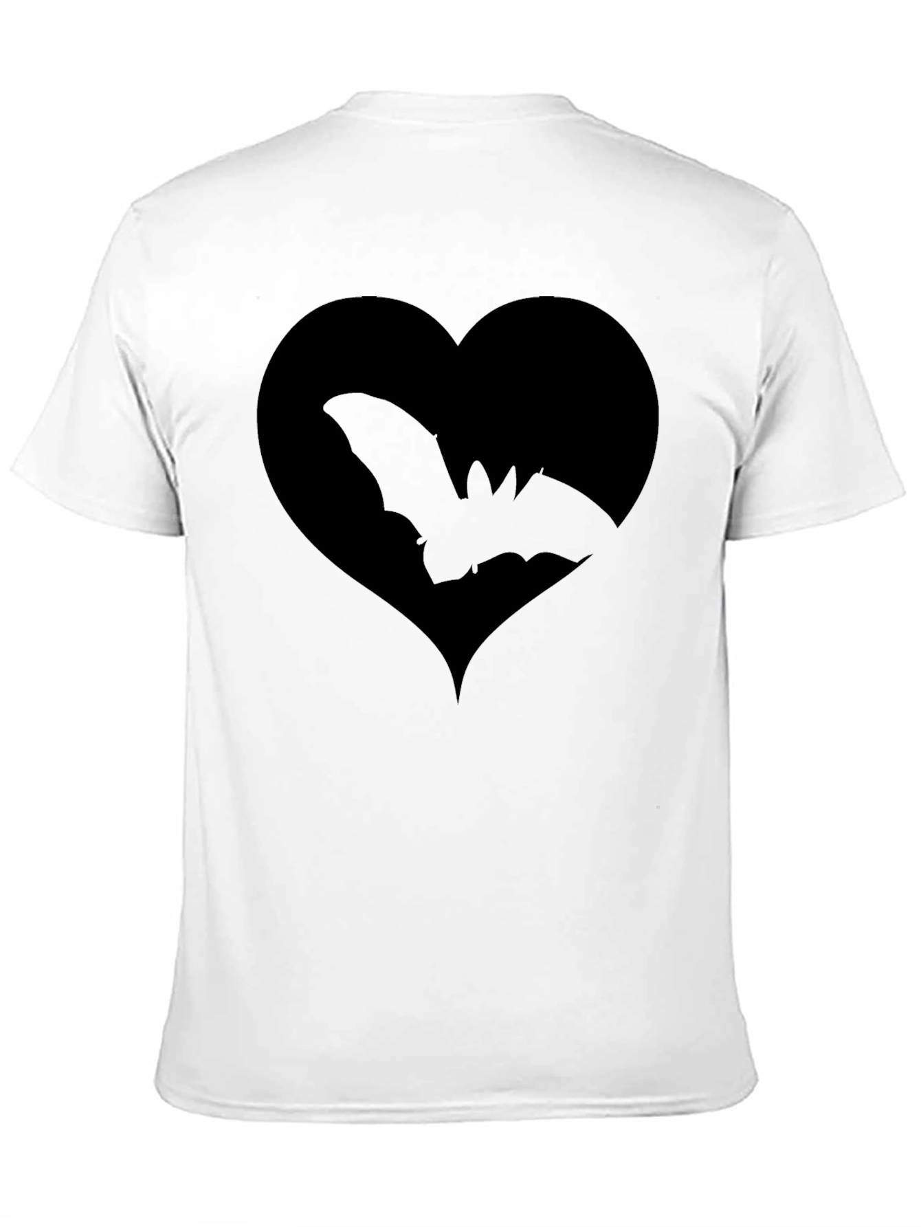 Bat Heart Graphic Tee - Mens Black T-Shirt