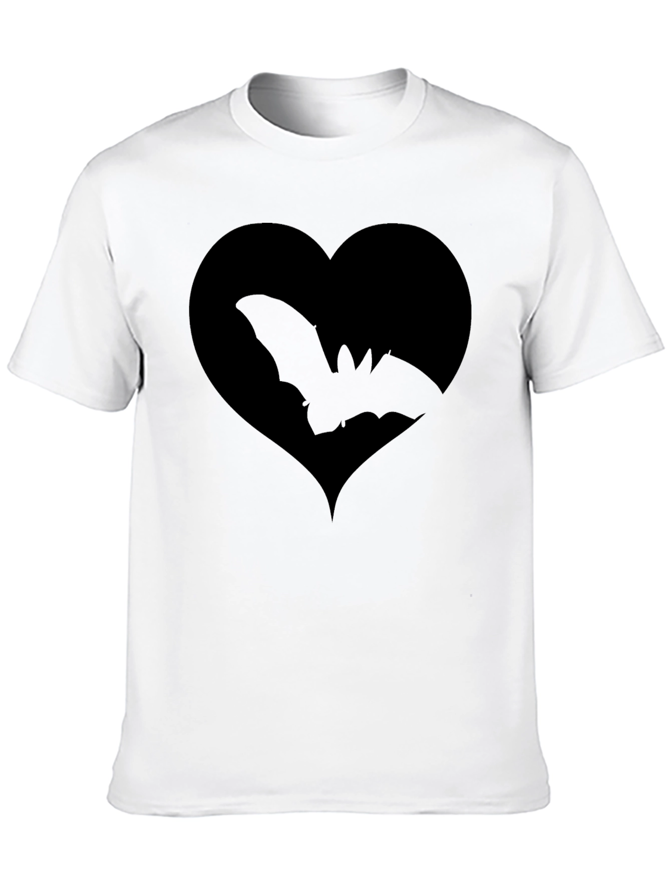 Bat Heart Graphic Tee - Mens Black T-Shirt