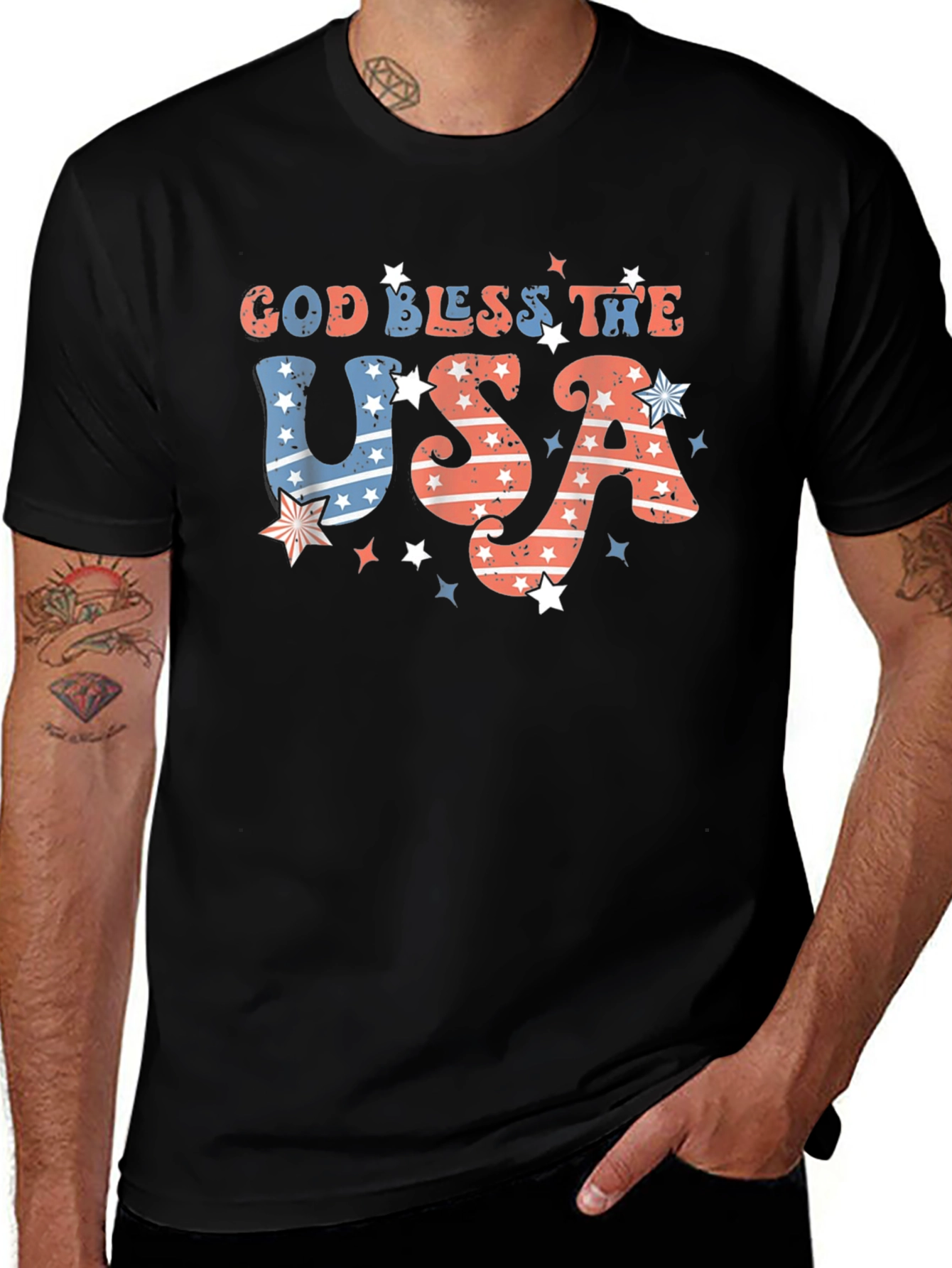 God Bless the USA Patriotic T-Shirt