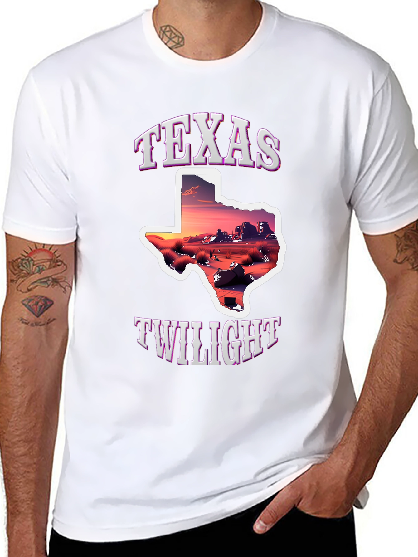 Texas Twilight Graphic Tee - Desert Sunset Shirt