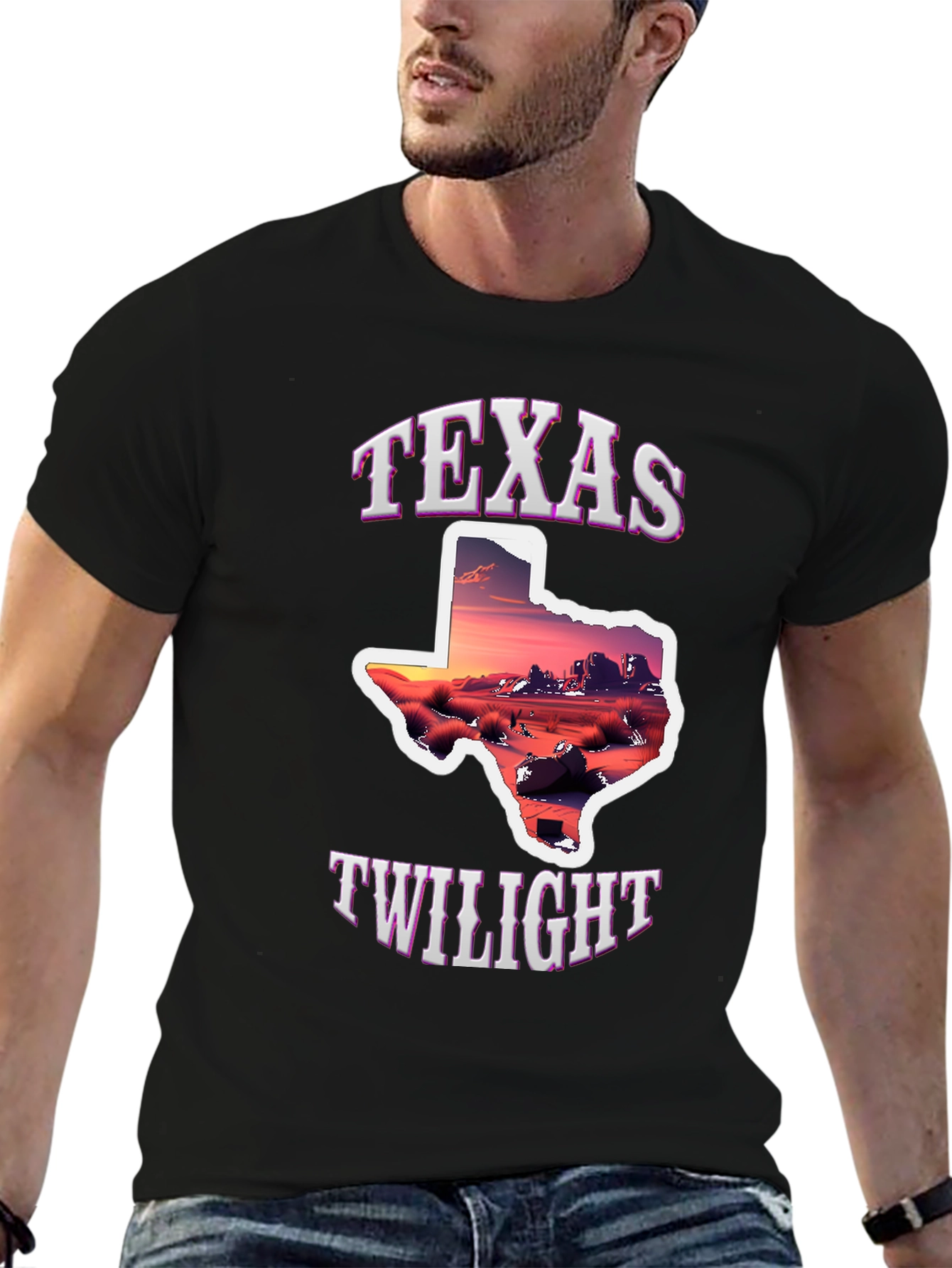 Texas Twilight Graphic Tee - Desert Sunset Shirt