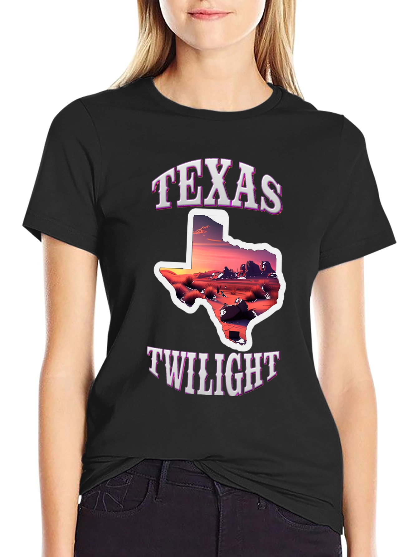 Texas Twilight Graphic Tee - Desert Sunset Shirt