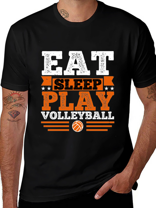 Eat Sleep Play Volleyball Graphic T-Shirt