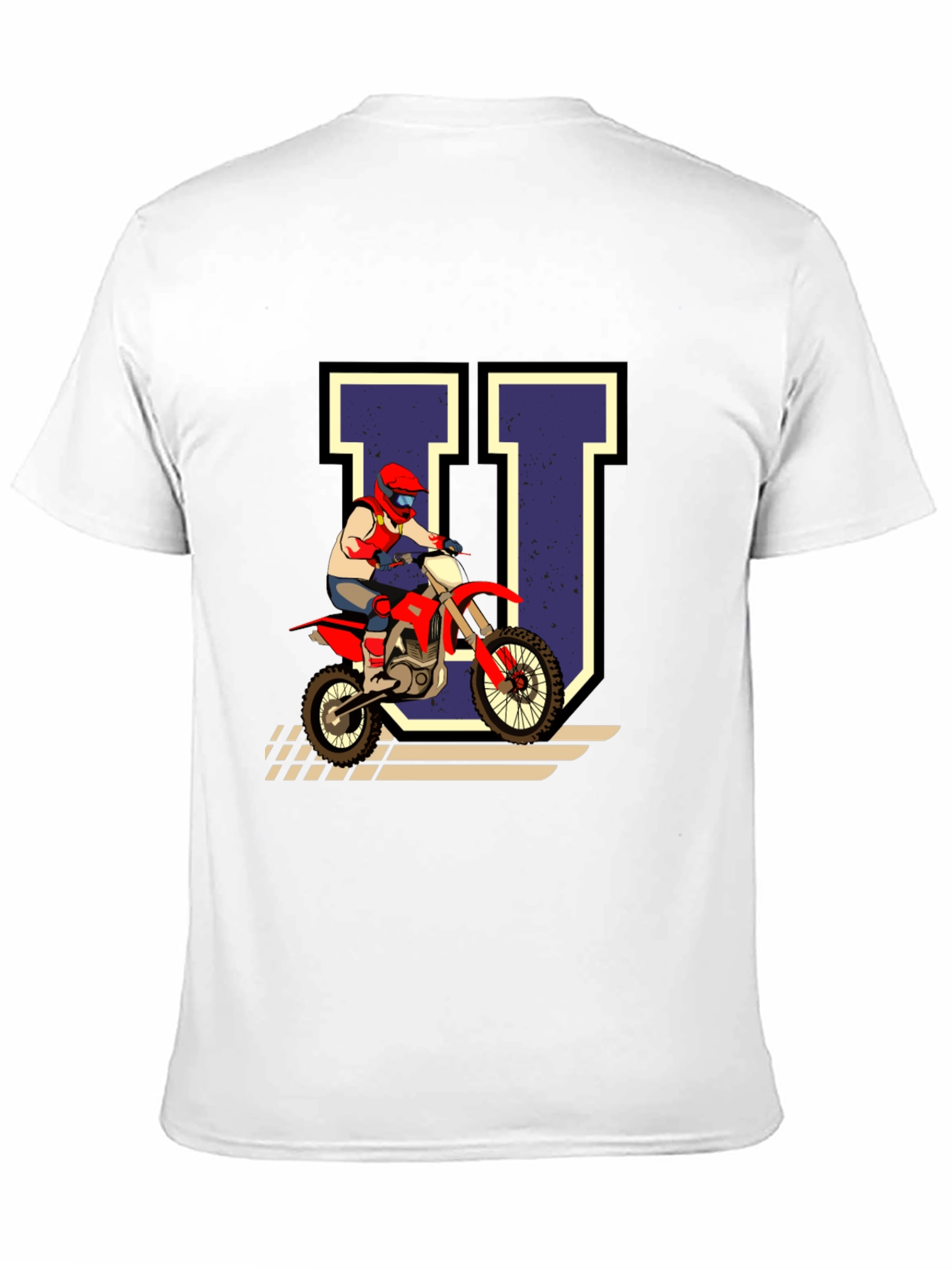 Motocross Rider U Graphic Tee - Black