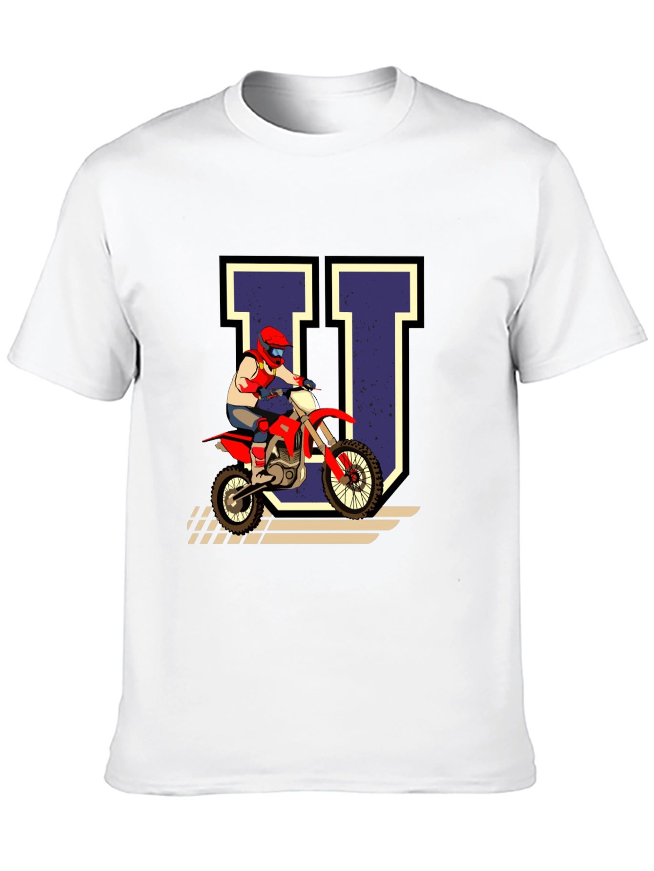 Motocross Rider U Graphic Tee - Black