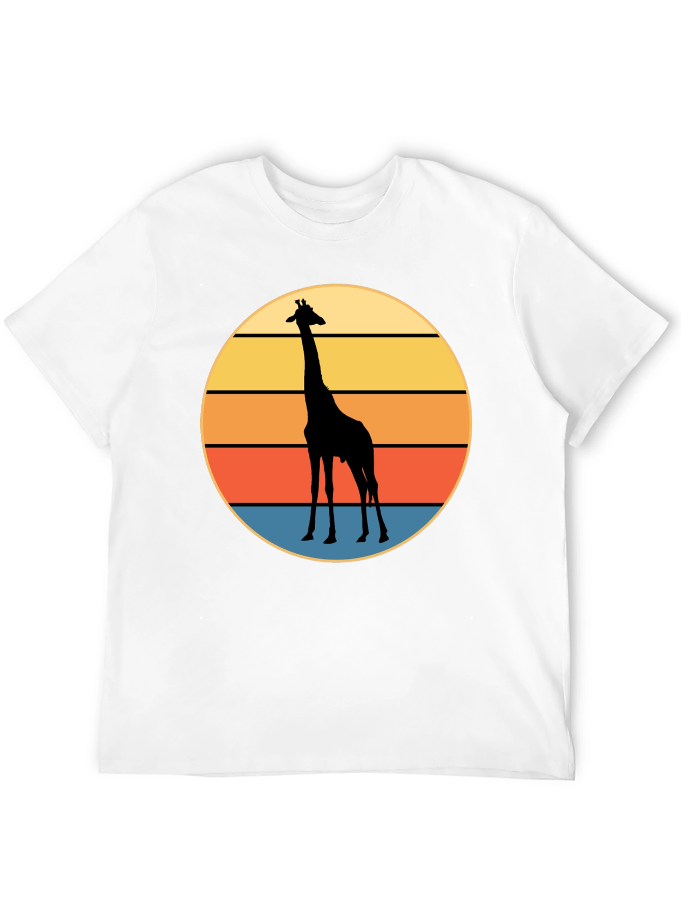 Giraffe Sunset Graphic Tee - Cool Animal Print