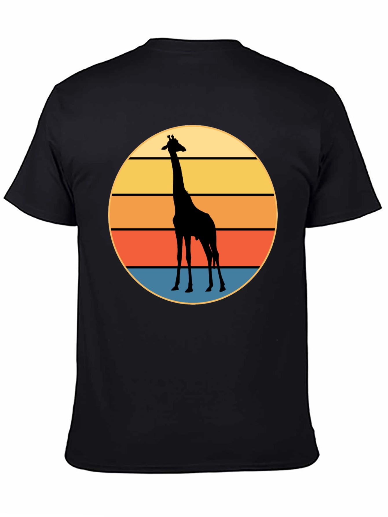 Giraffe Sunset Graphic Tee - Cool Animal Print