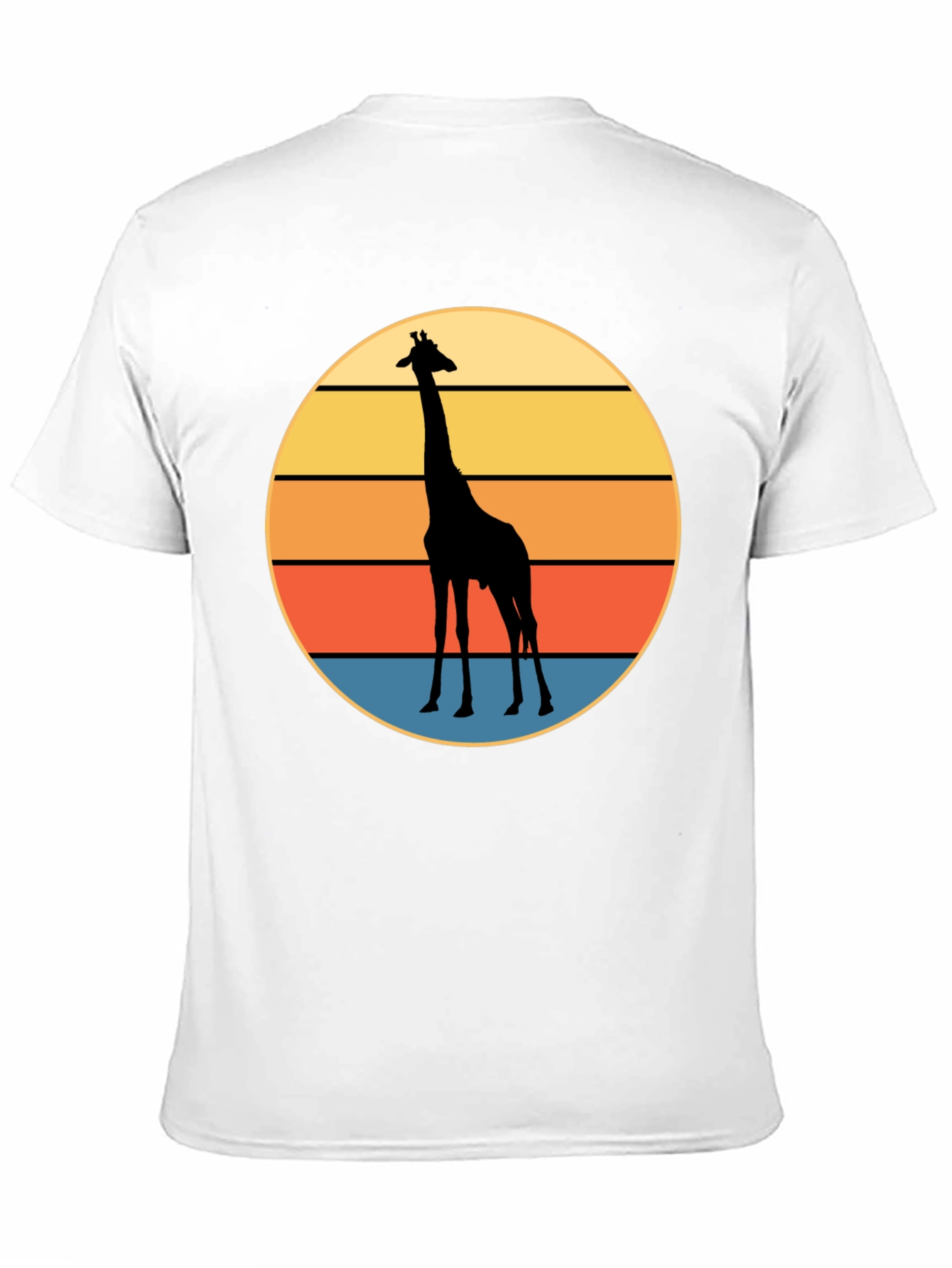 Giraffe Sunset Graphic Tee - Cool Animal Print