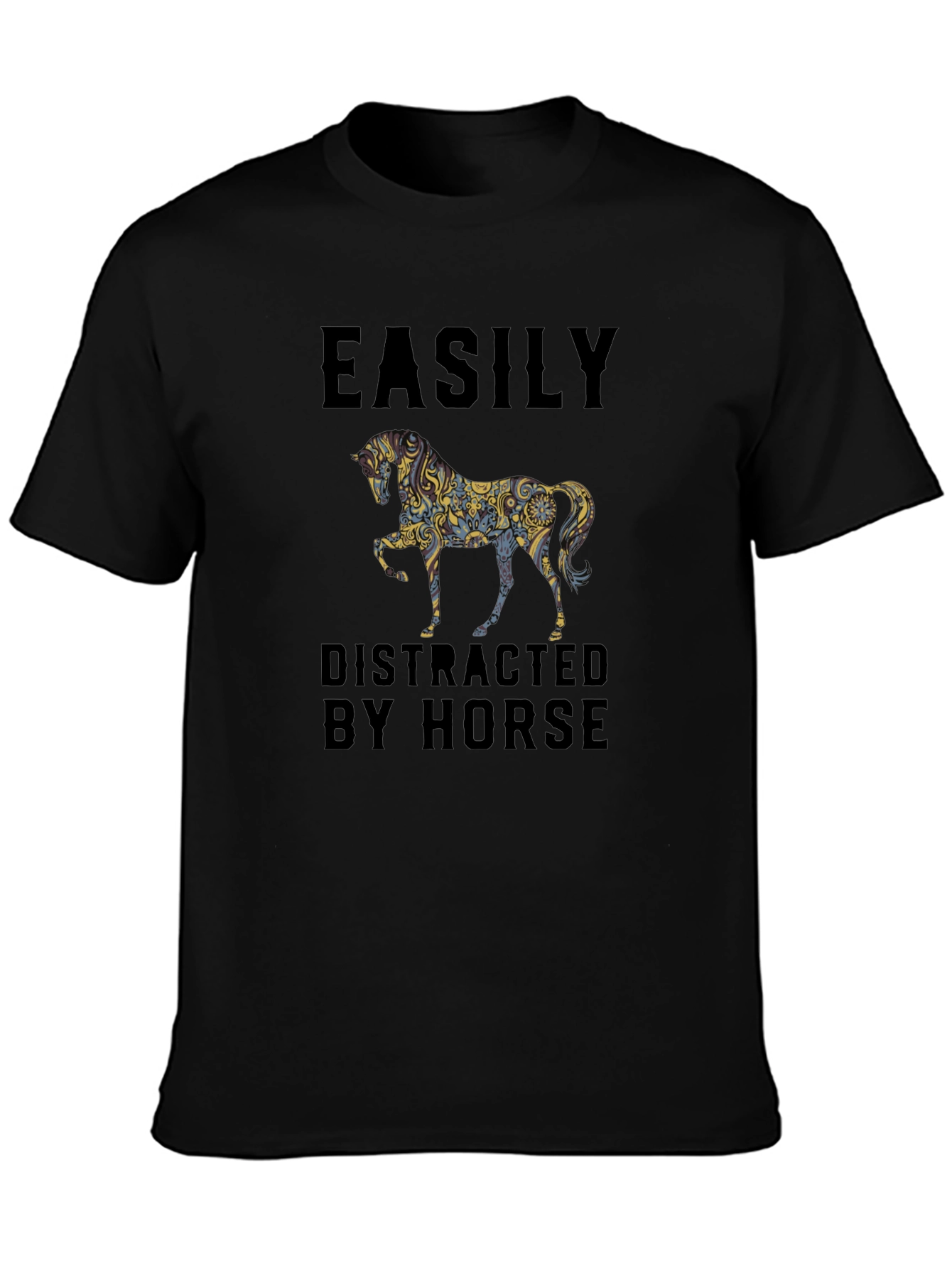 Easily Distracted By Horse Graphic Tee