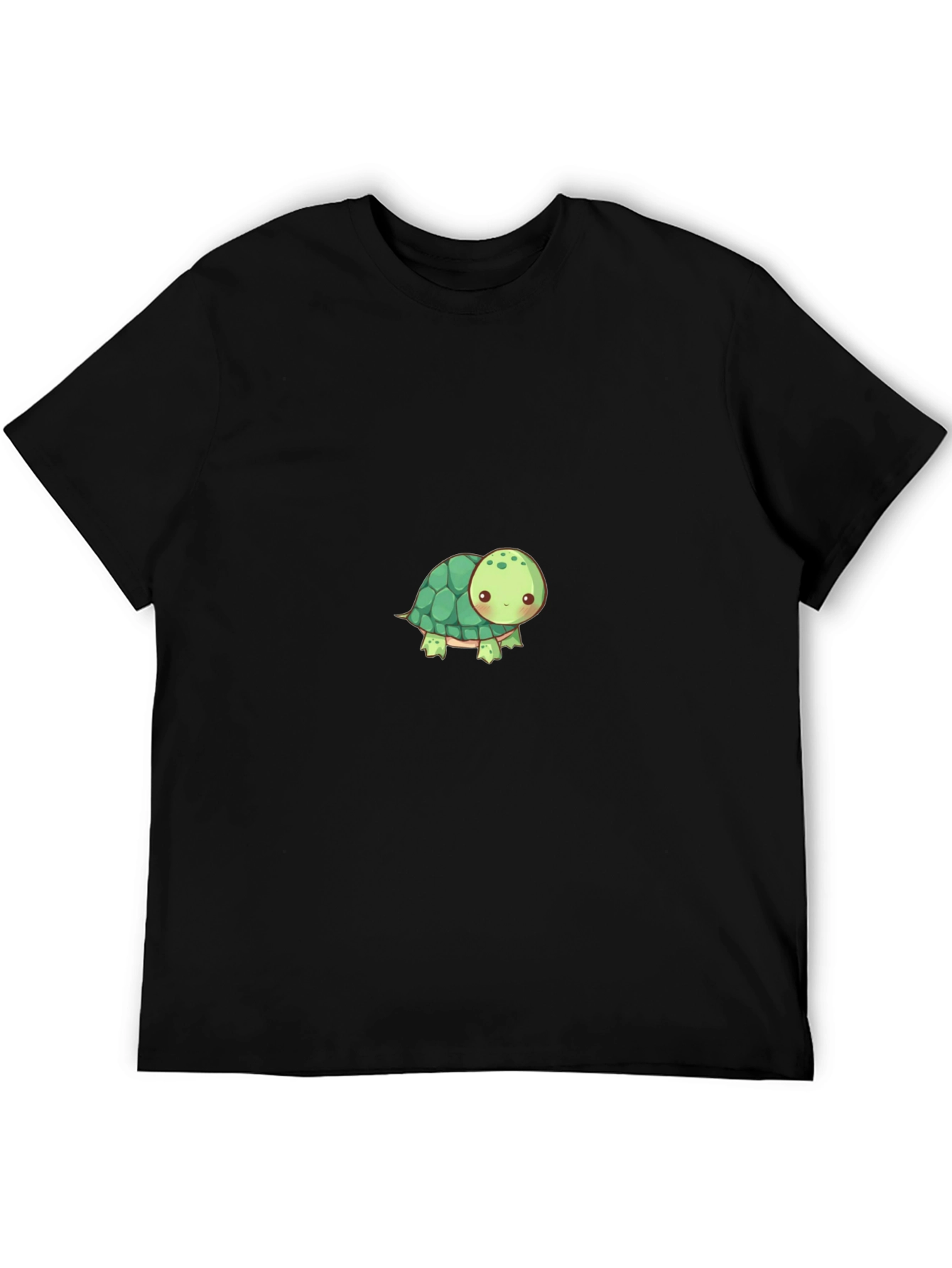 Cute Turtle Graphic Tee - Black Casual Shirt