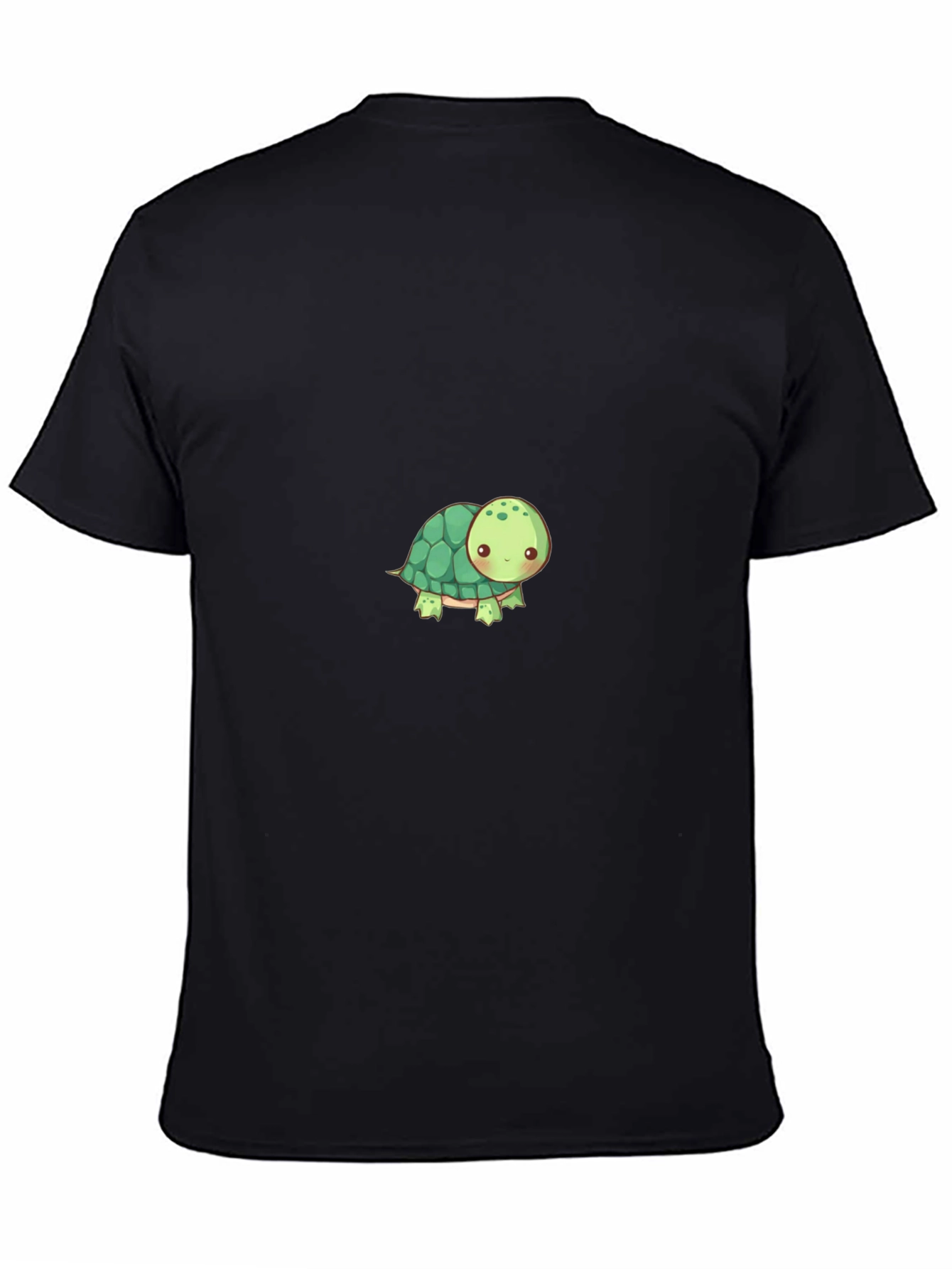 Cute Turtle Graphic Tee - Black Casual Shirt