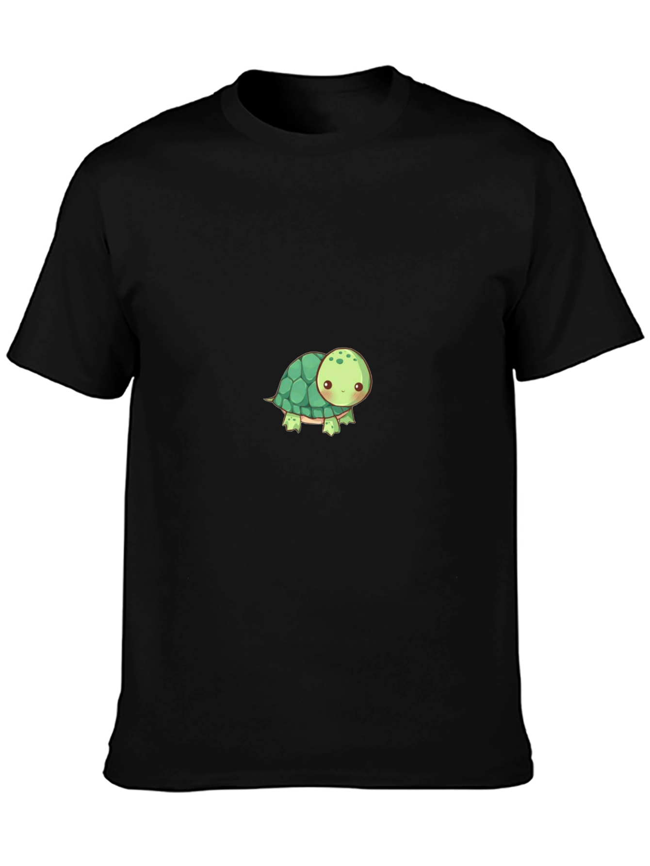 Cute Turtle Graphic Tee - Black Casual Shirt