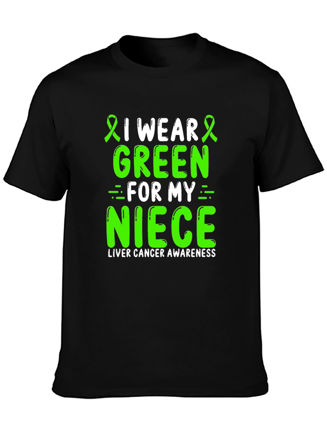 Green Ribbon Liver Cancer Awareness T-Shirt