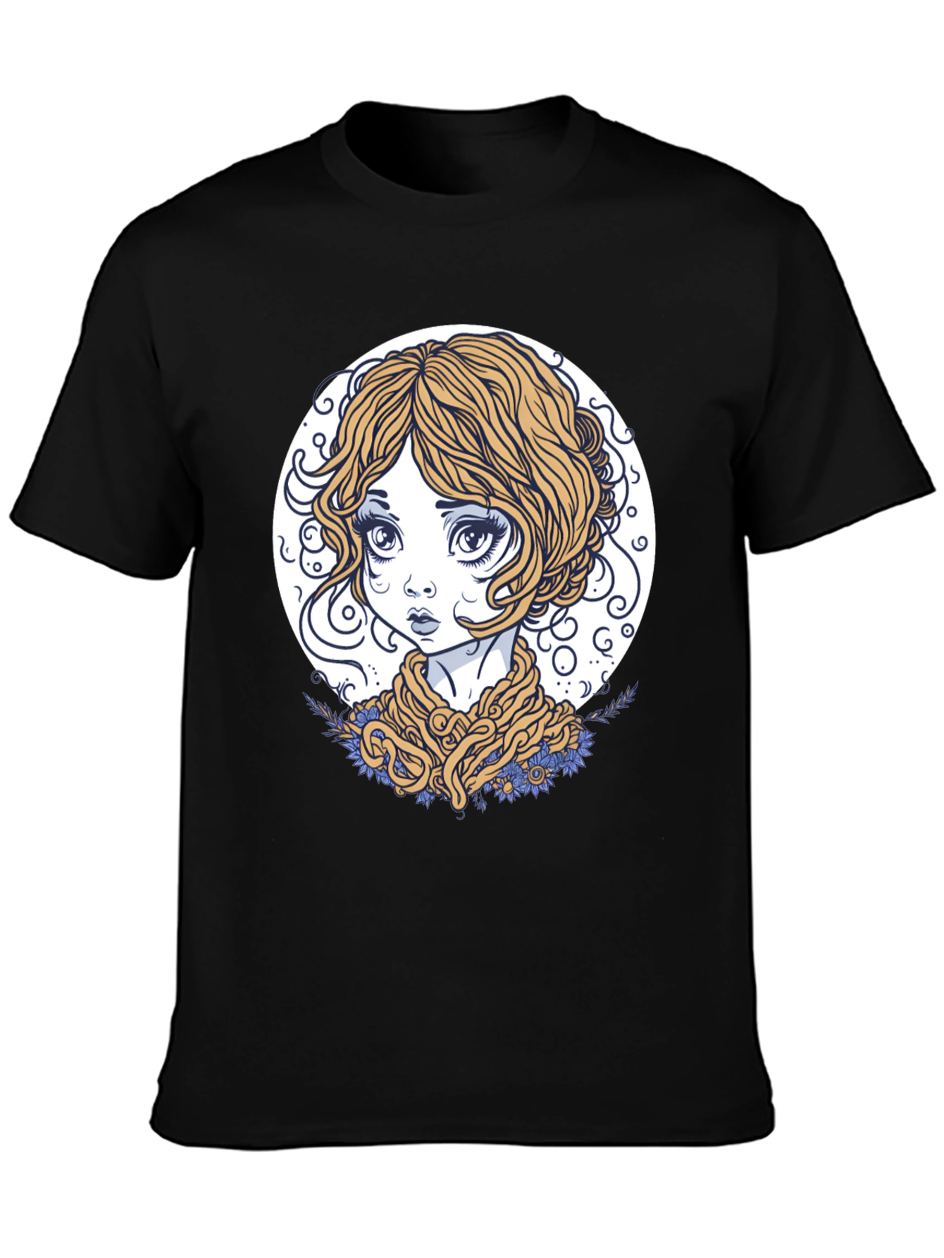 Whimsical Girl Graphic Tee - Unique Art T-Shirt