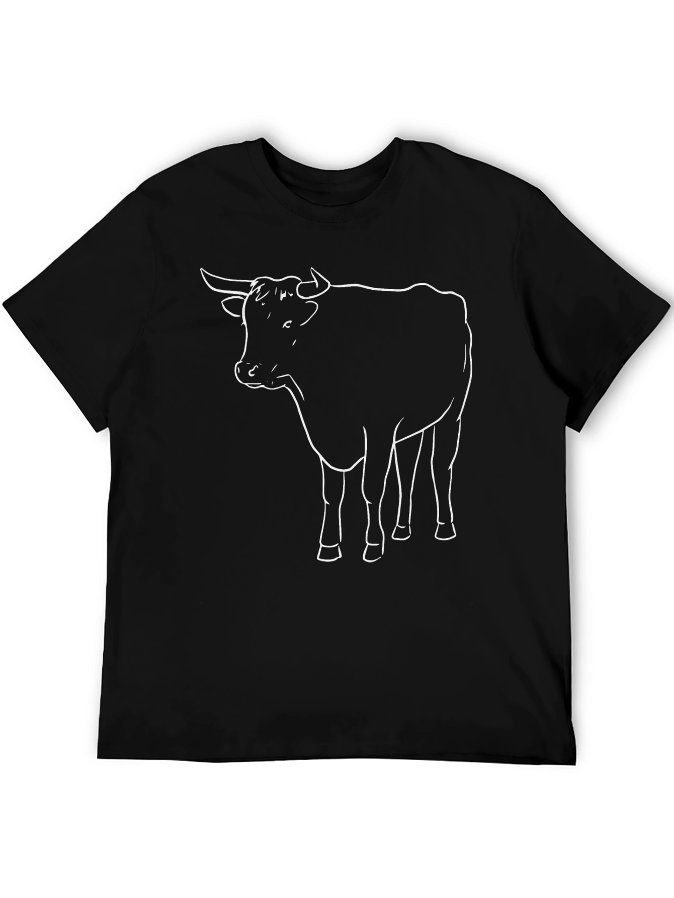 Black Bull Outline Graphic Tee