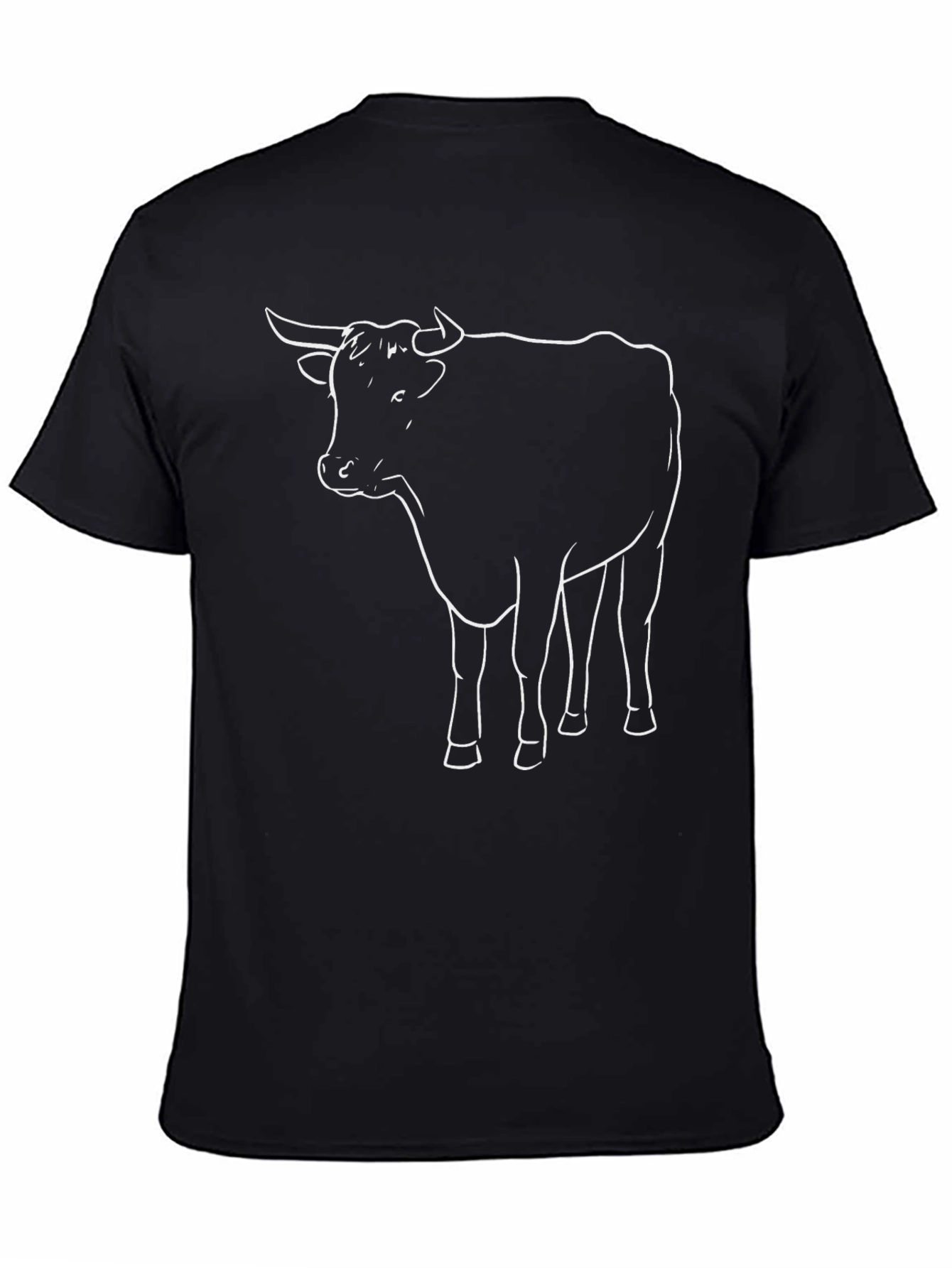 Black Bull Outline Graphic Tee