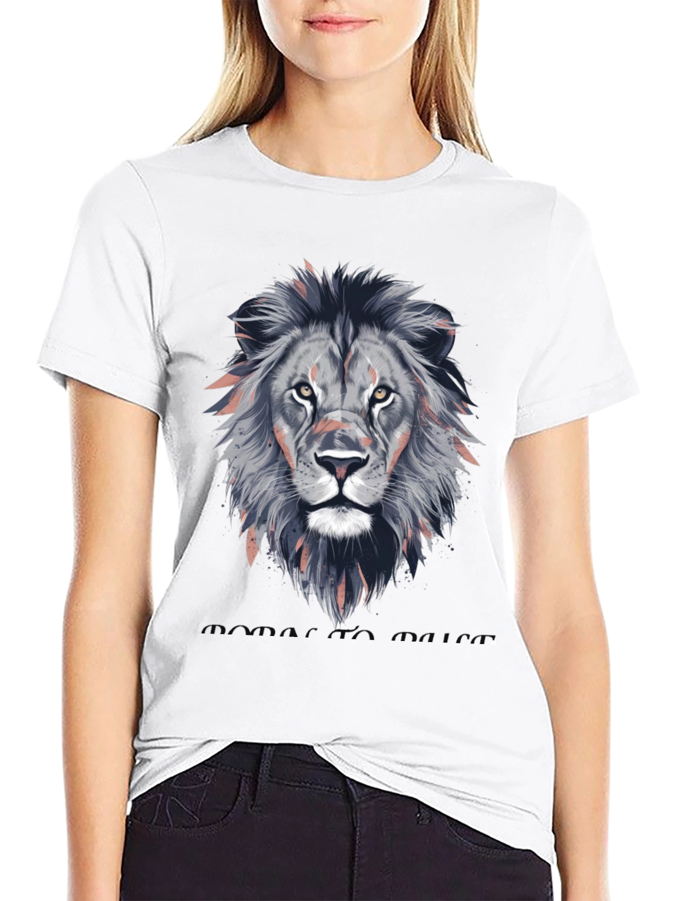 Lion Head Graphic T-Shirt - Stylish Animal Print Tee