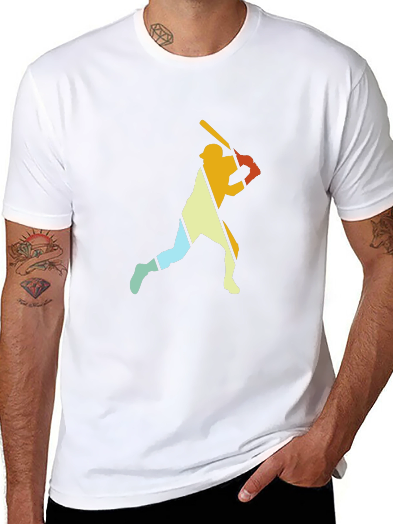 Retro Baseball Player Graphic Tee