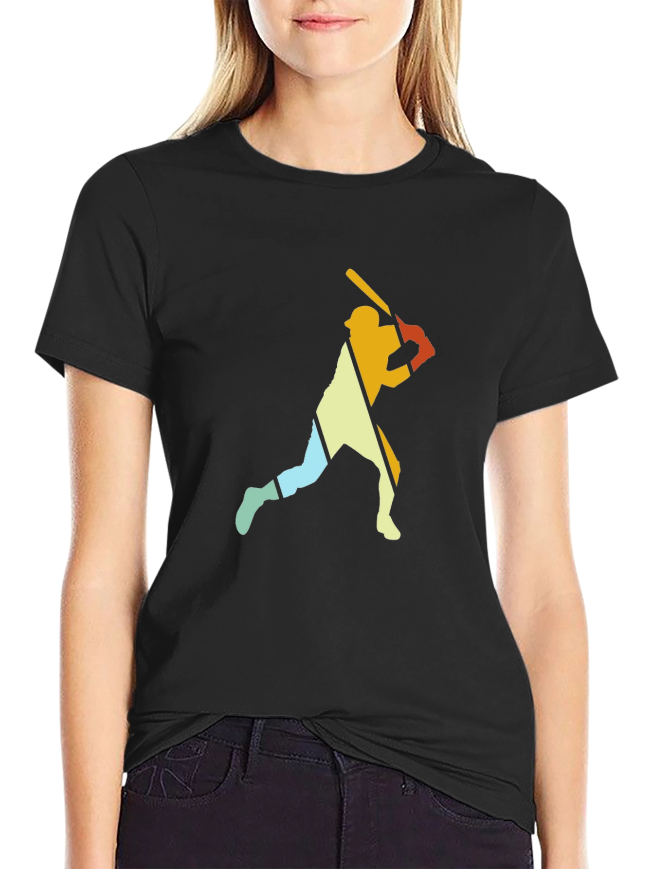Retro Baseball Player Graphic Tee