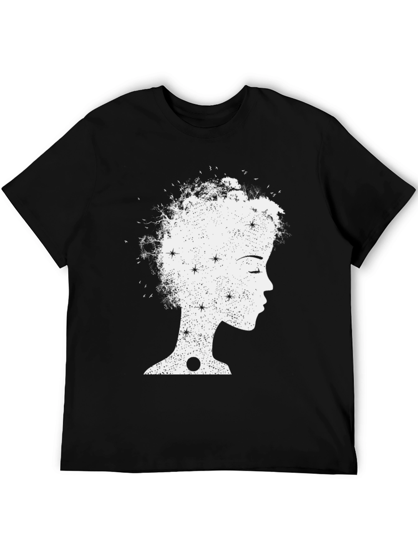 Celestial Woman Graphic Tee - Black